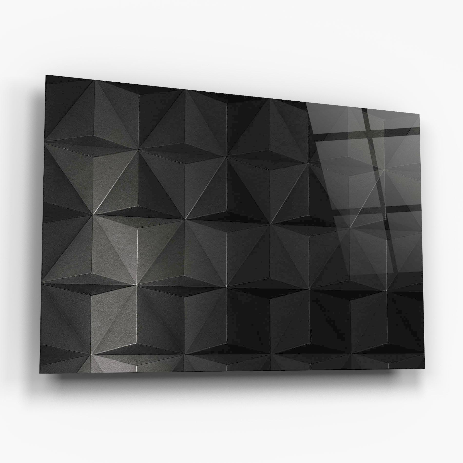 Tablou Sticla Black Shade Triangle mockup 6