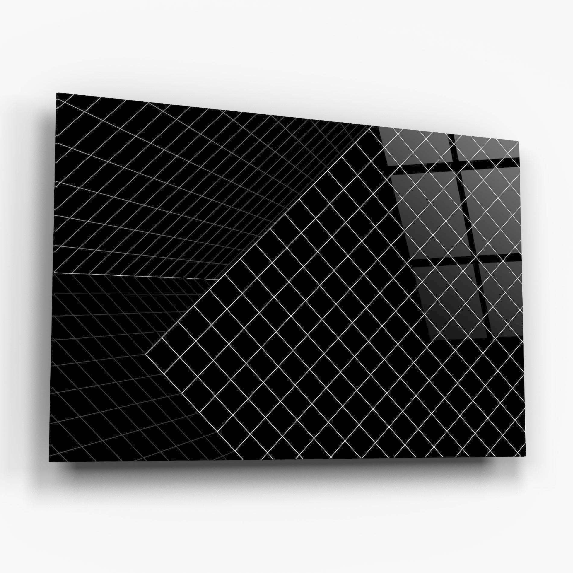 Tablou Sticla Black Square mockup 6