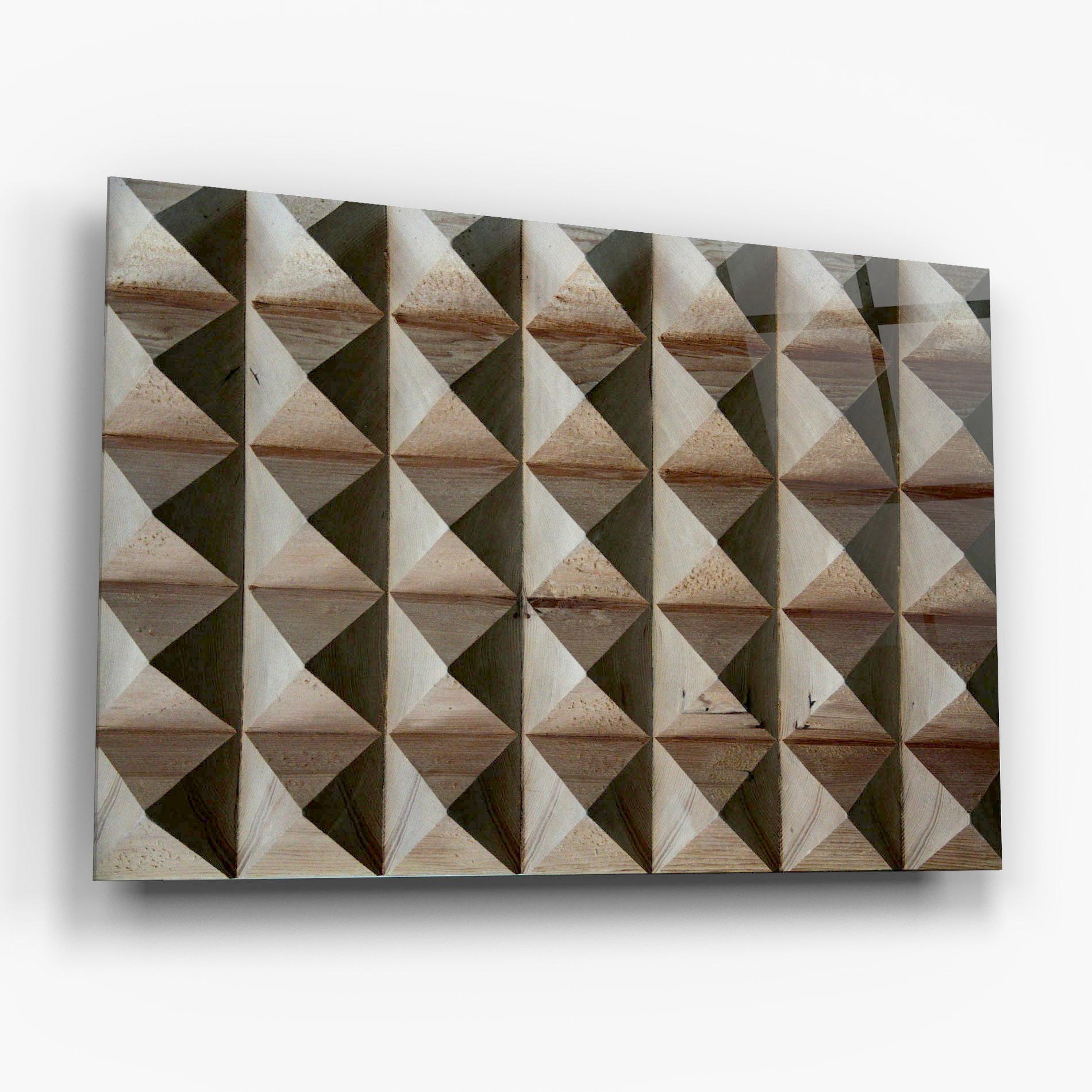 Tablou Sticla Cream Pyramid mockup 6