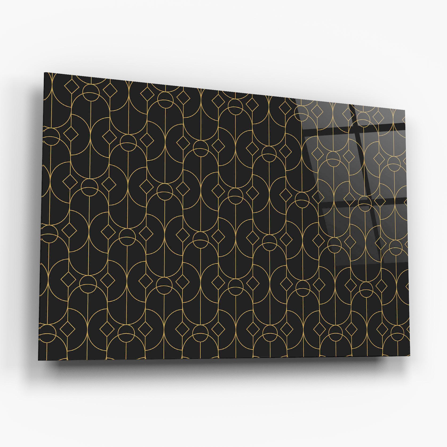 Tablou Sticla Gold Geometric mockup 6