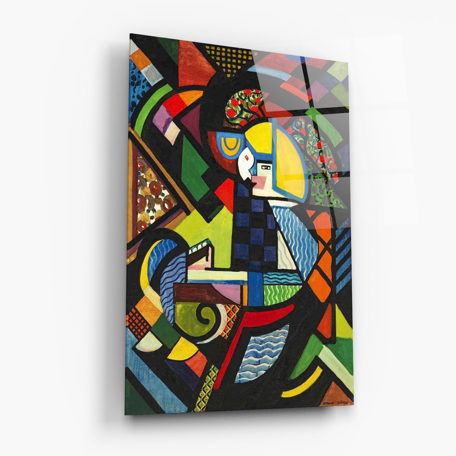 Tablou Sticla Mix Color Shapes mockup 6