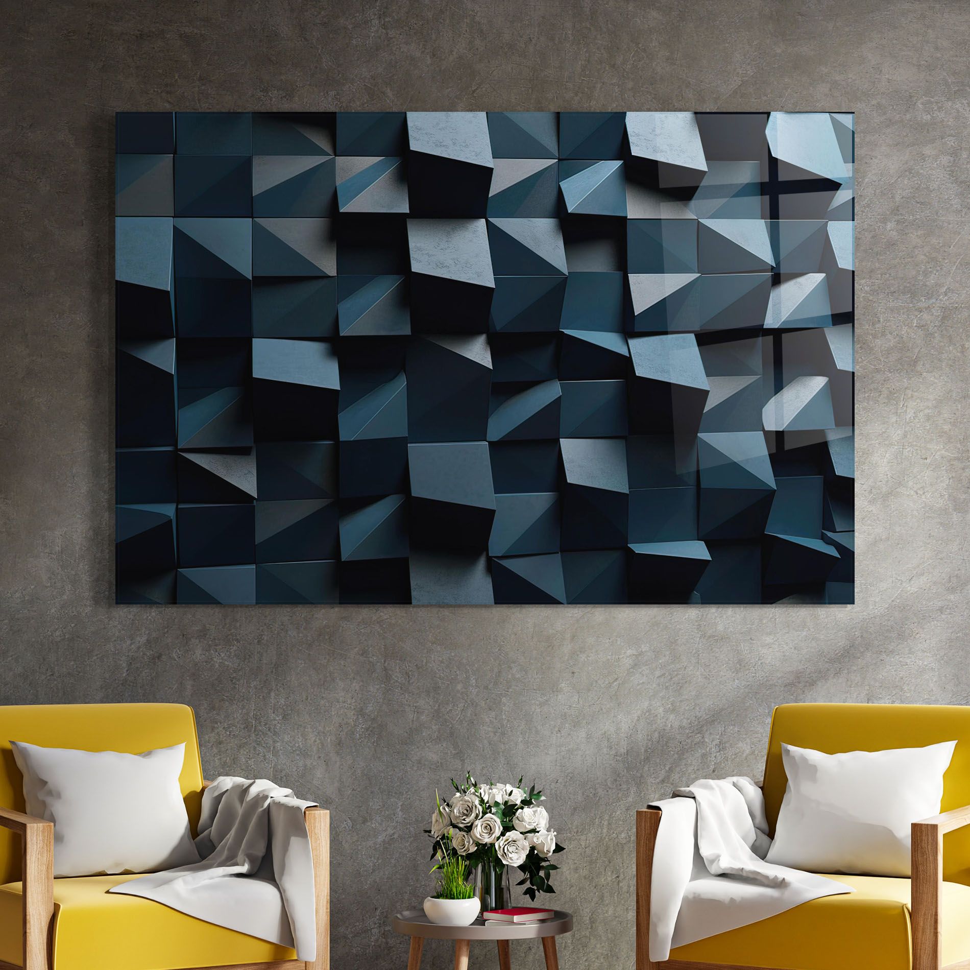 Dark Blue Square mockup 4