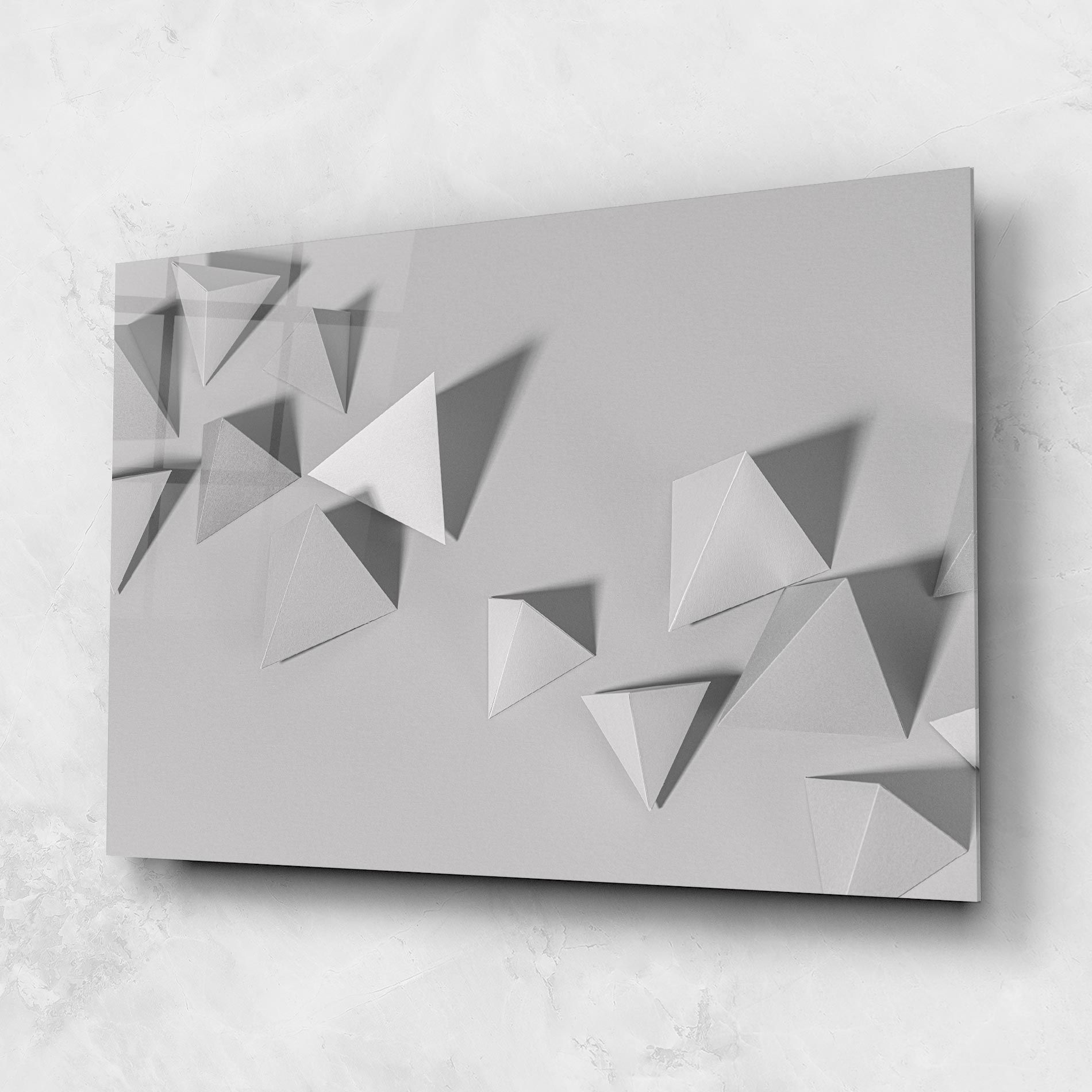 3d White Triangle mockup 1