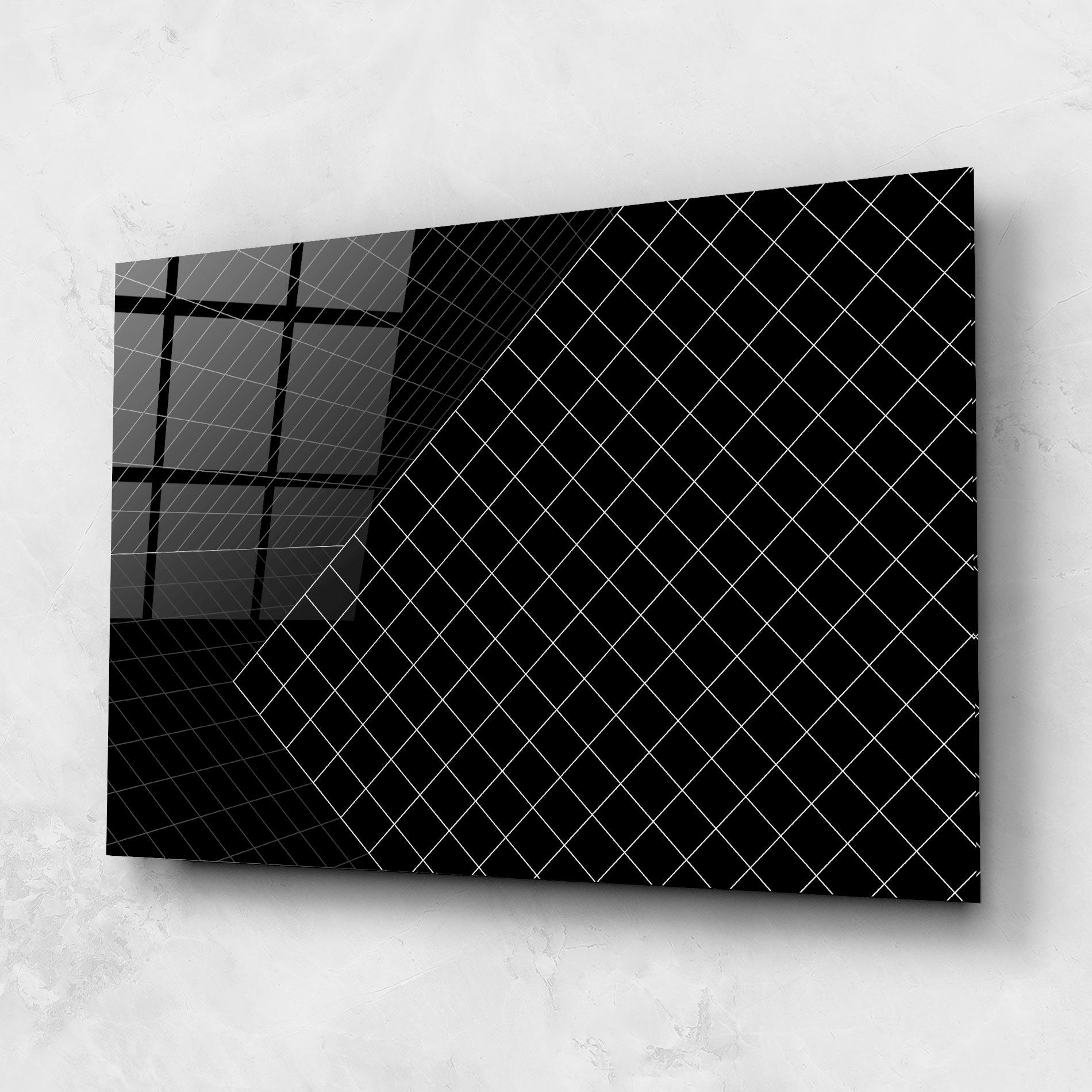 Tablou Sticla Black Square mockup 1