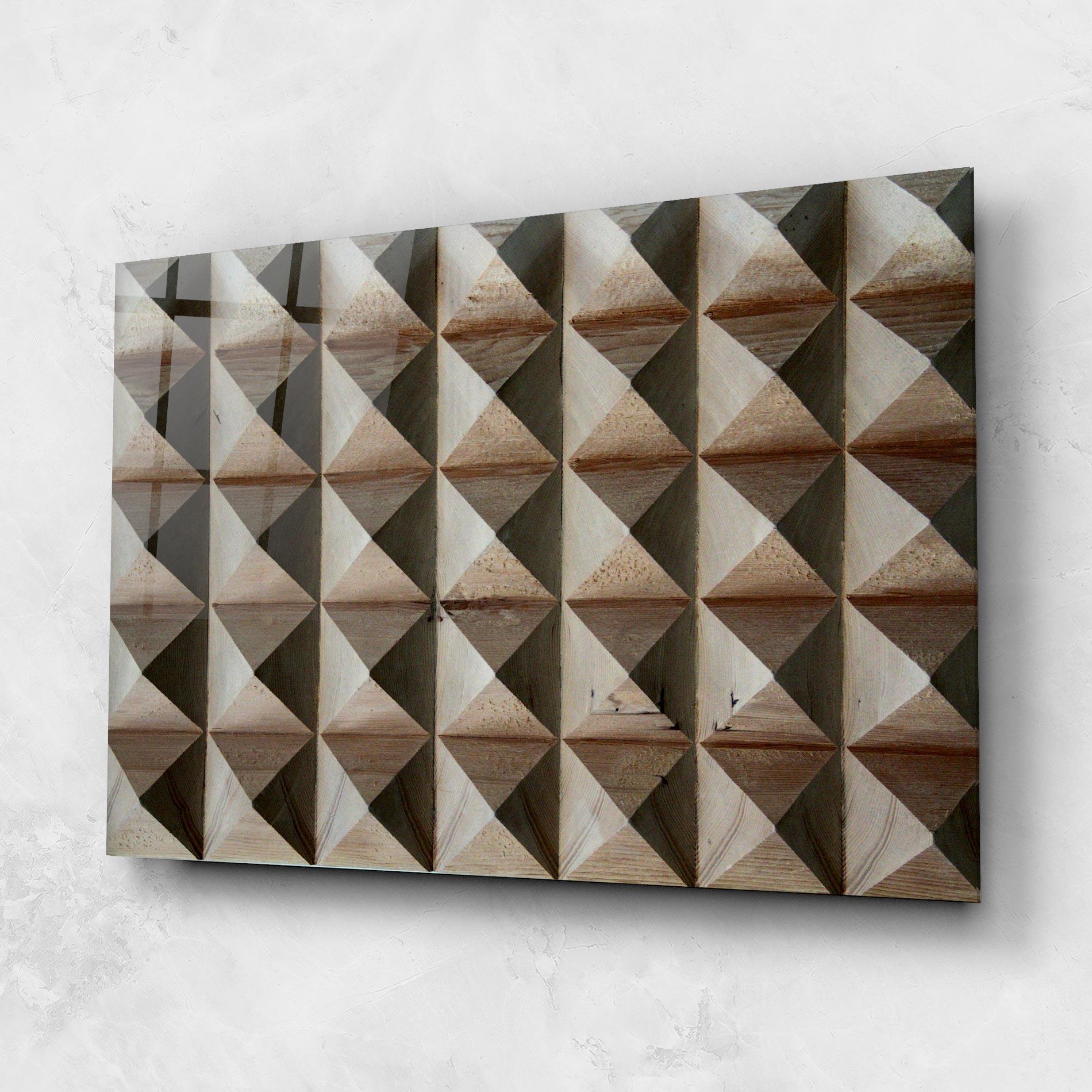 Tablou Sticla Cream Pyramid mockup 1