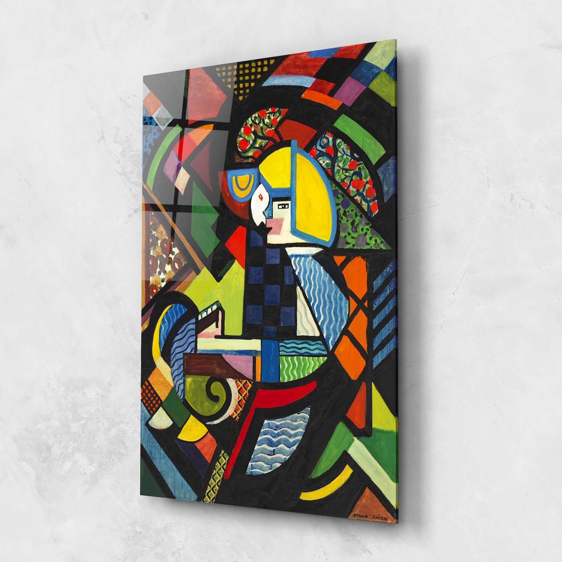 Tablou Sticla Mix Color Shapes mockup 1
