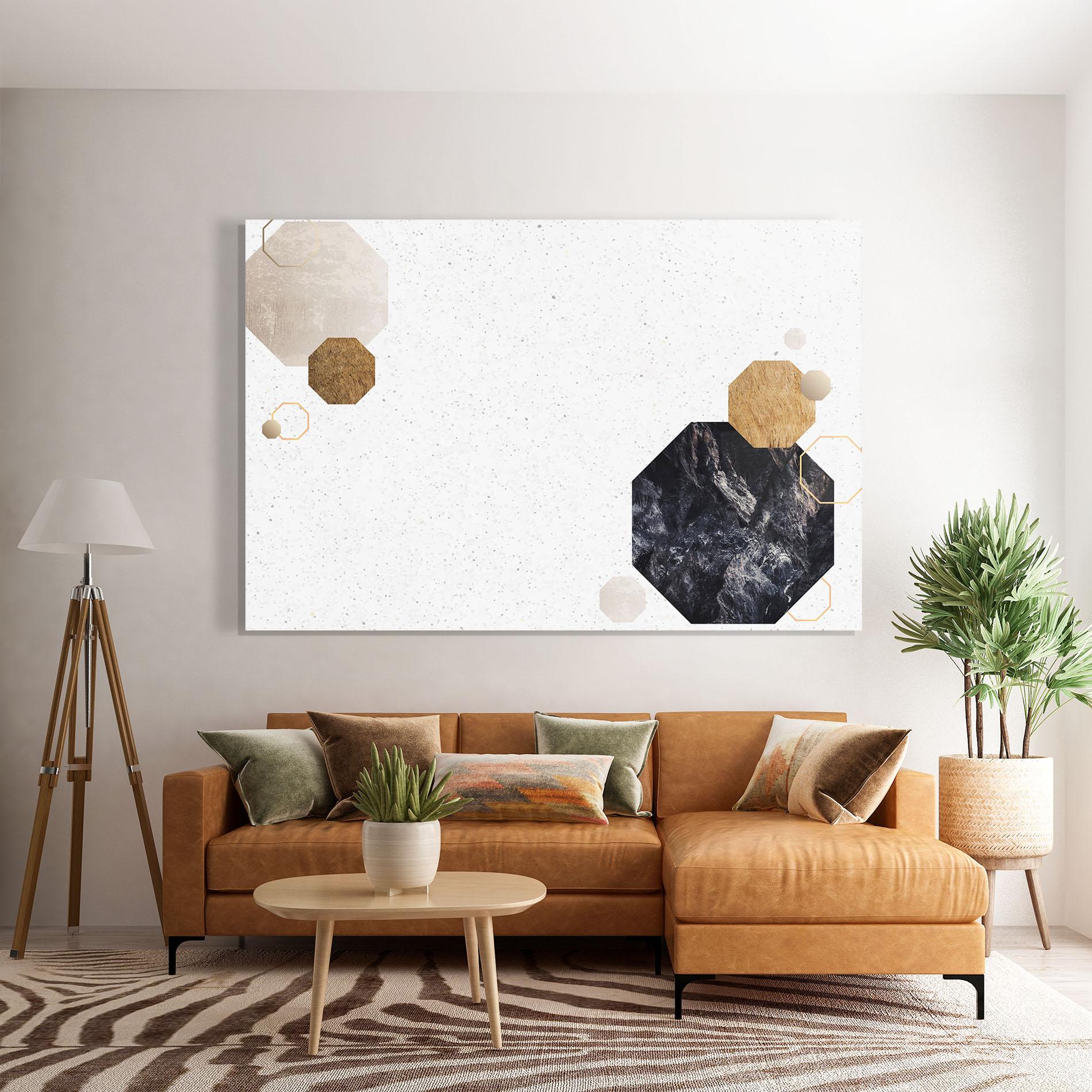 Tablou Sticla Big Hexagon mockup 7