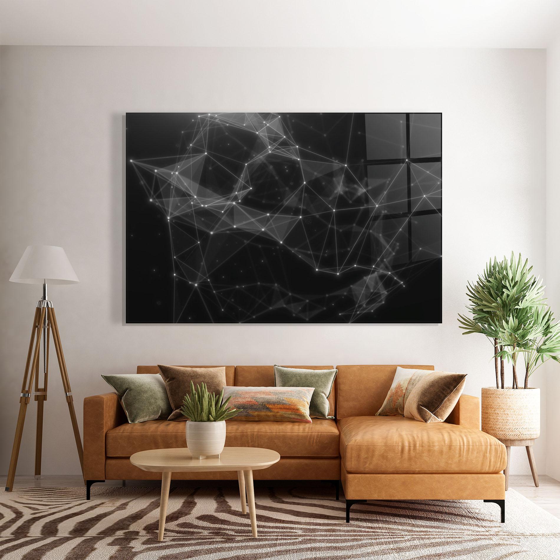 Tablou Sticla Connecting Lines mockup 7