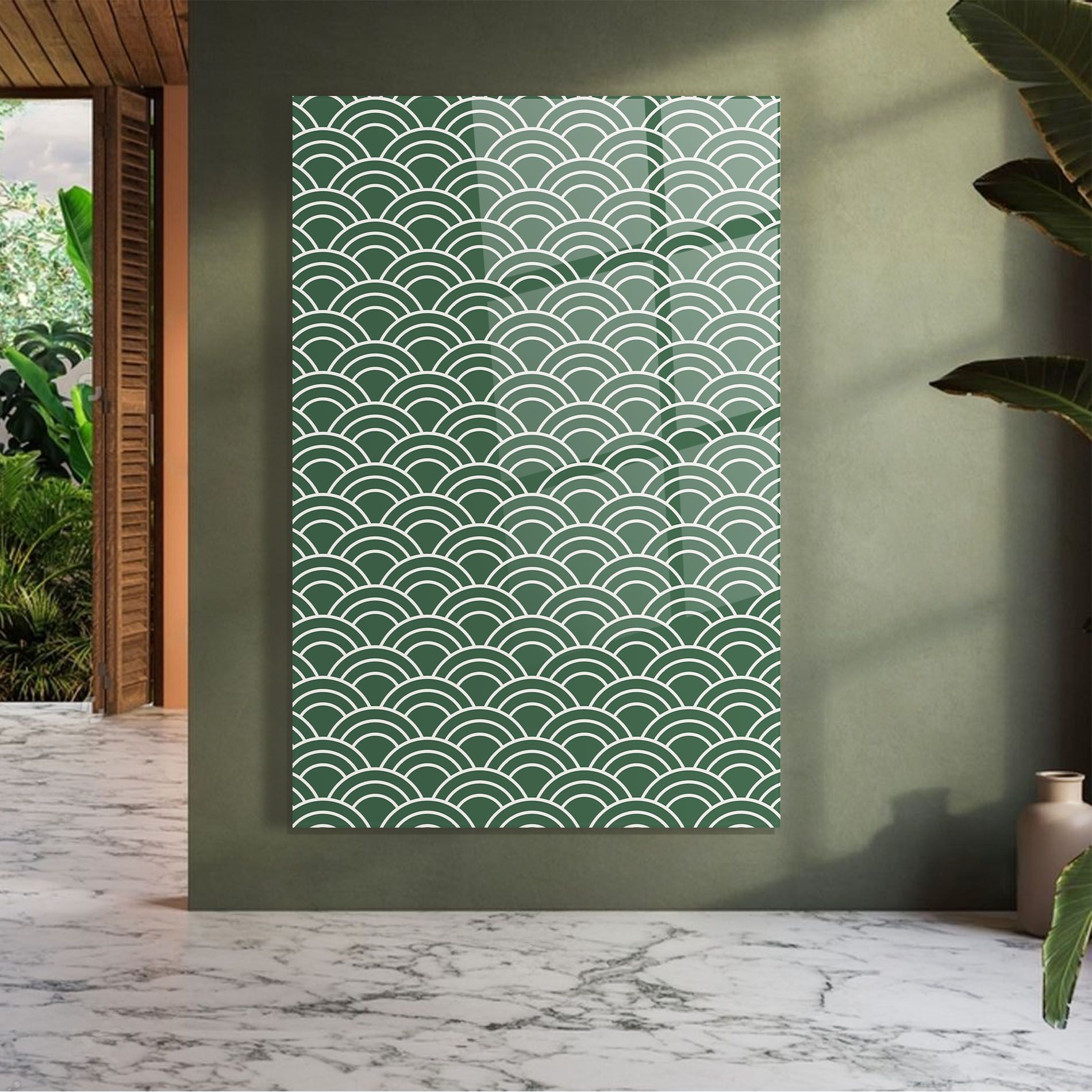 Green Semi Circle mockup 7