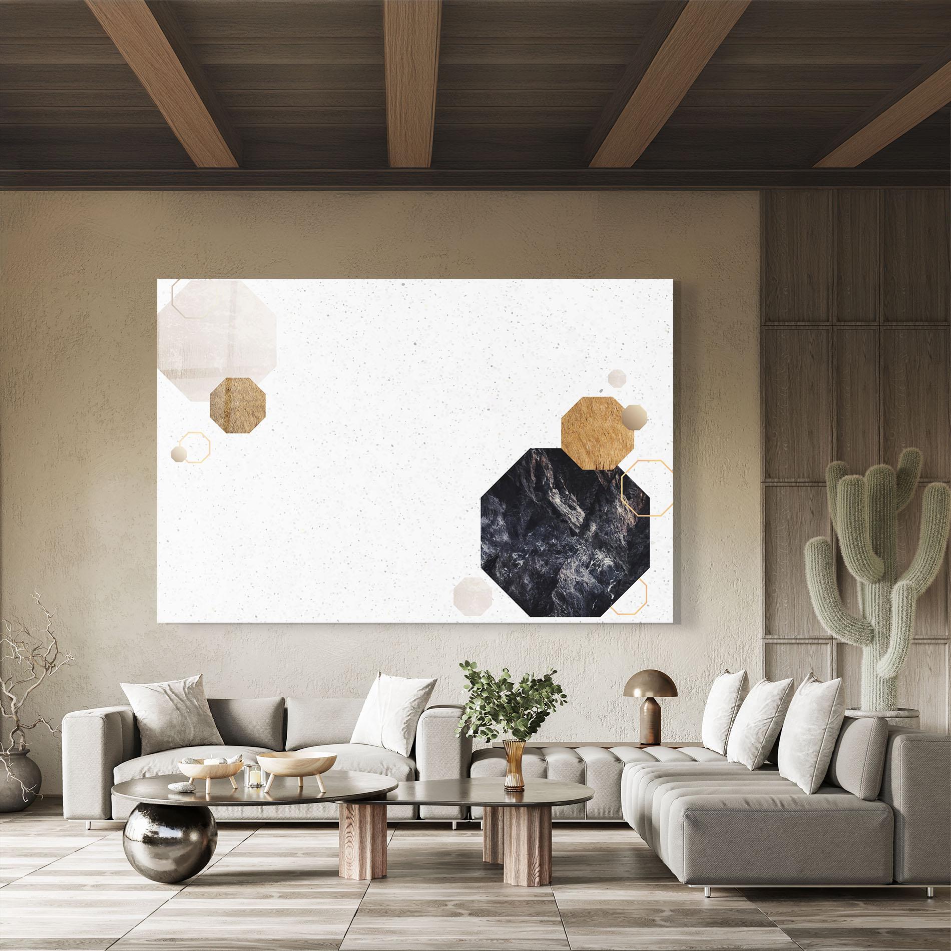 Tablou Sticla Big Hexagon mockup 8