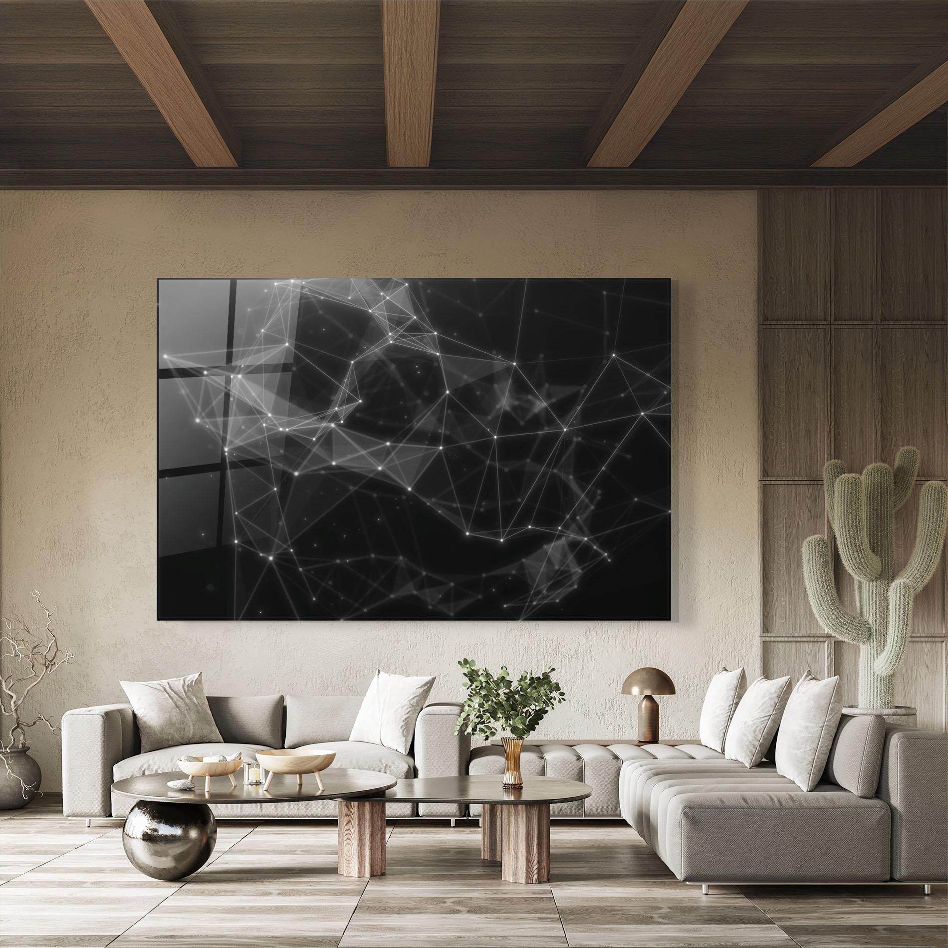 Tablou Sticla Connecting Lines mockup 8