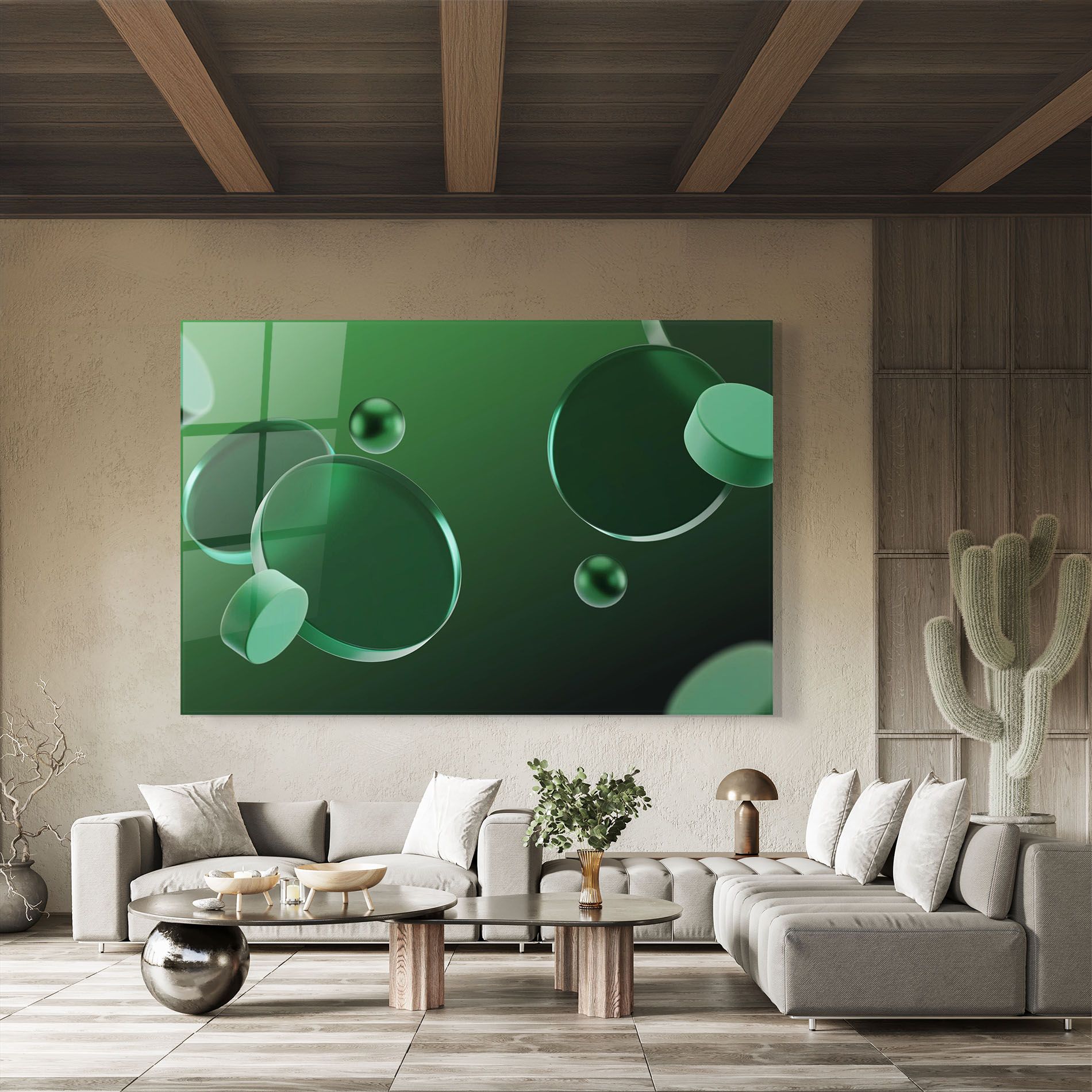 Green Circle Floating mockup 8