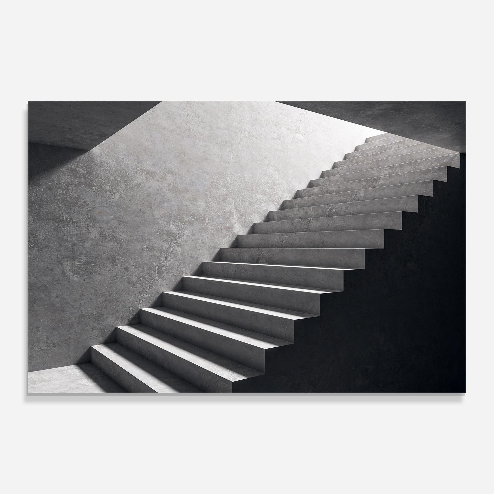 Tablou Sticla Concrete Stairs mockup 0
