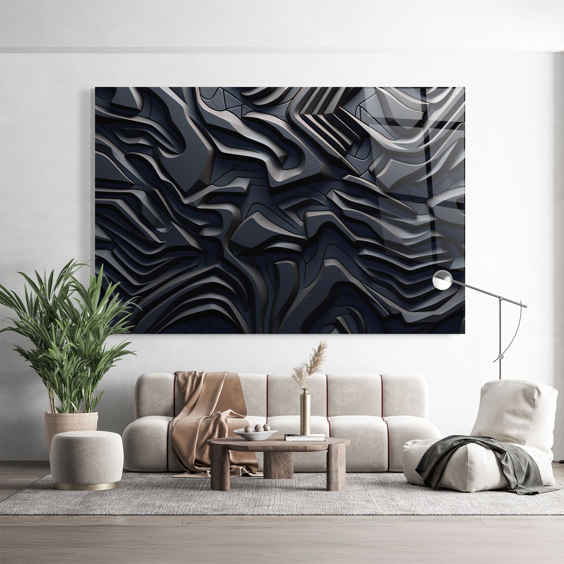 Black 3d Lines mockup 9