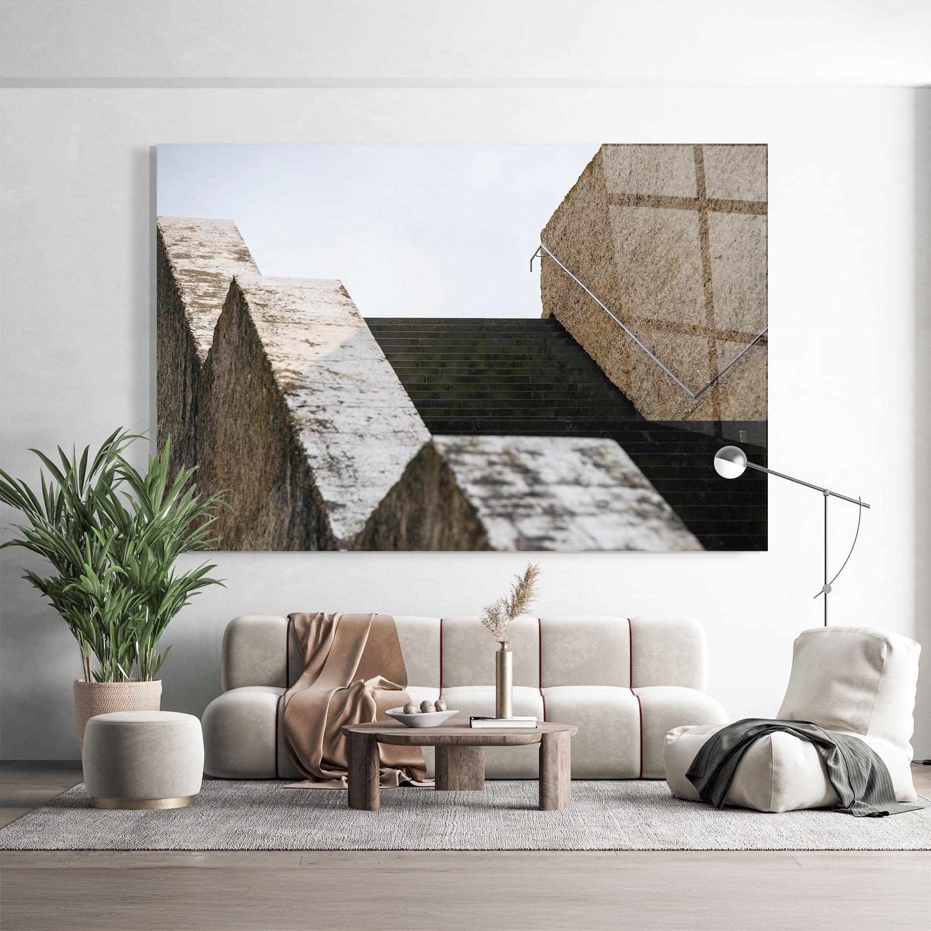 Tablou Sticla Black Stairs mockup 9