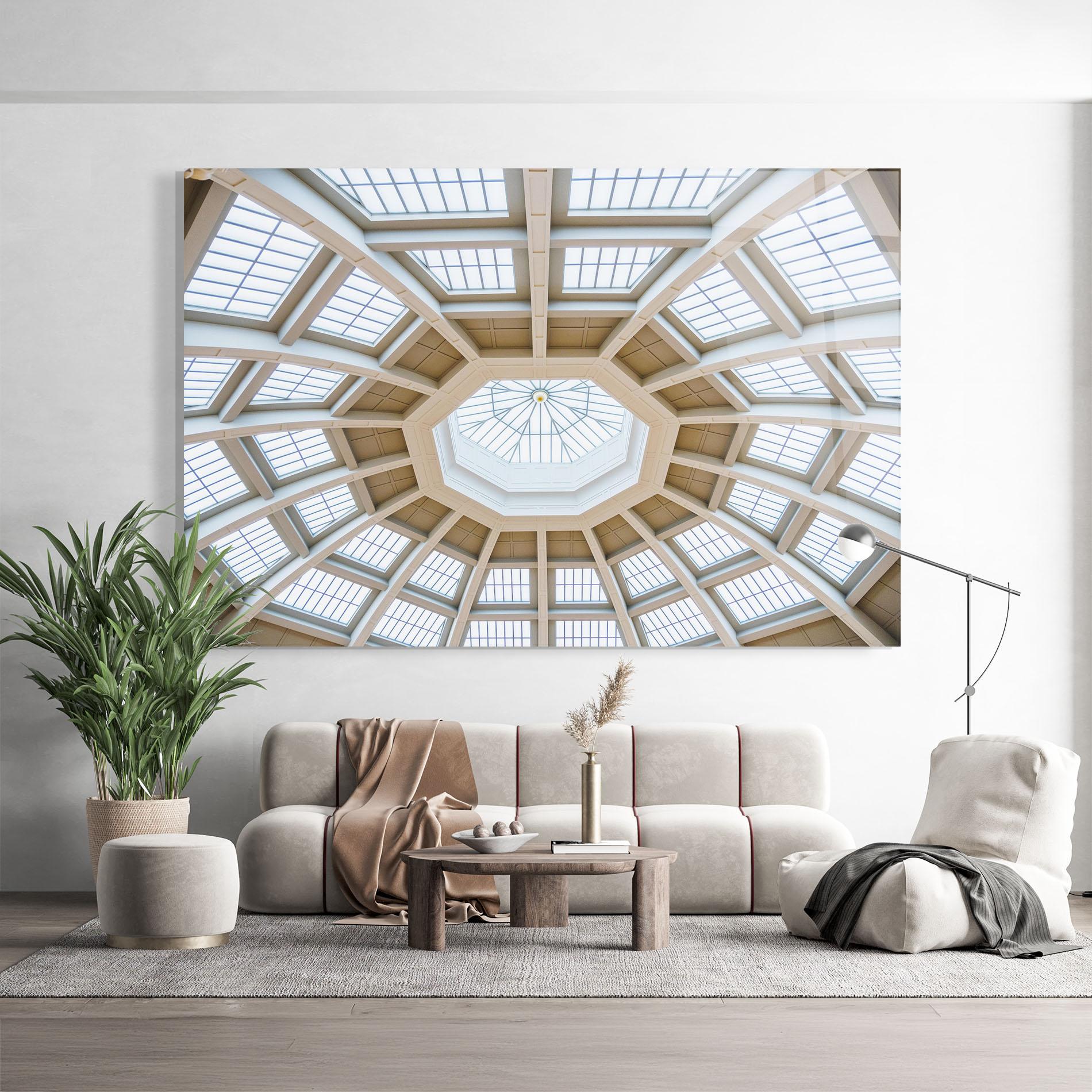 Tablou Sticla Ceiling Dome mockup 9