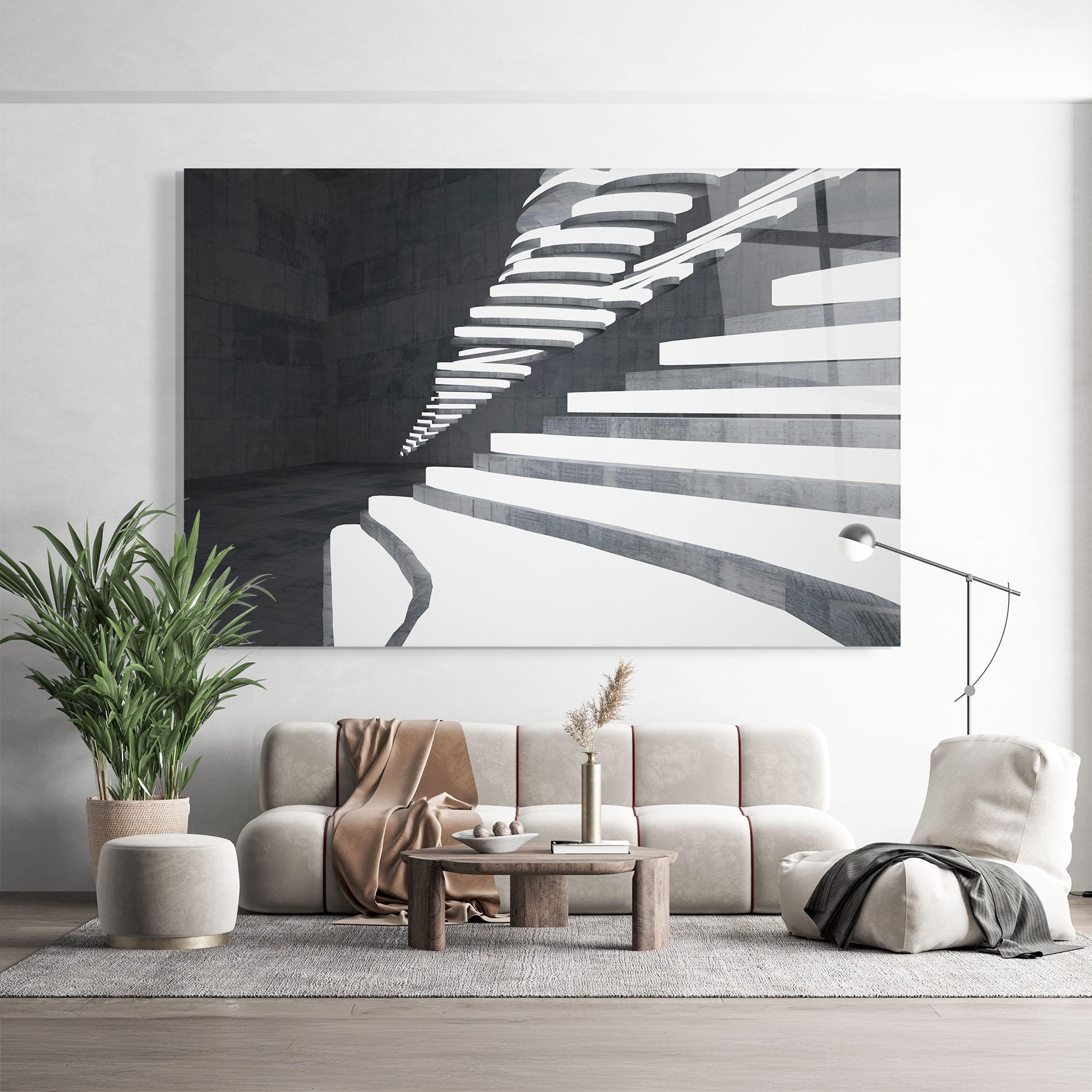 Tablou Sticla Concrete Architecture mockup 9