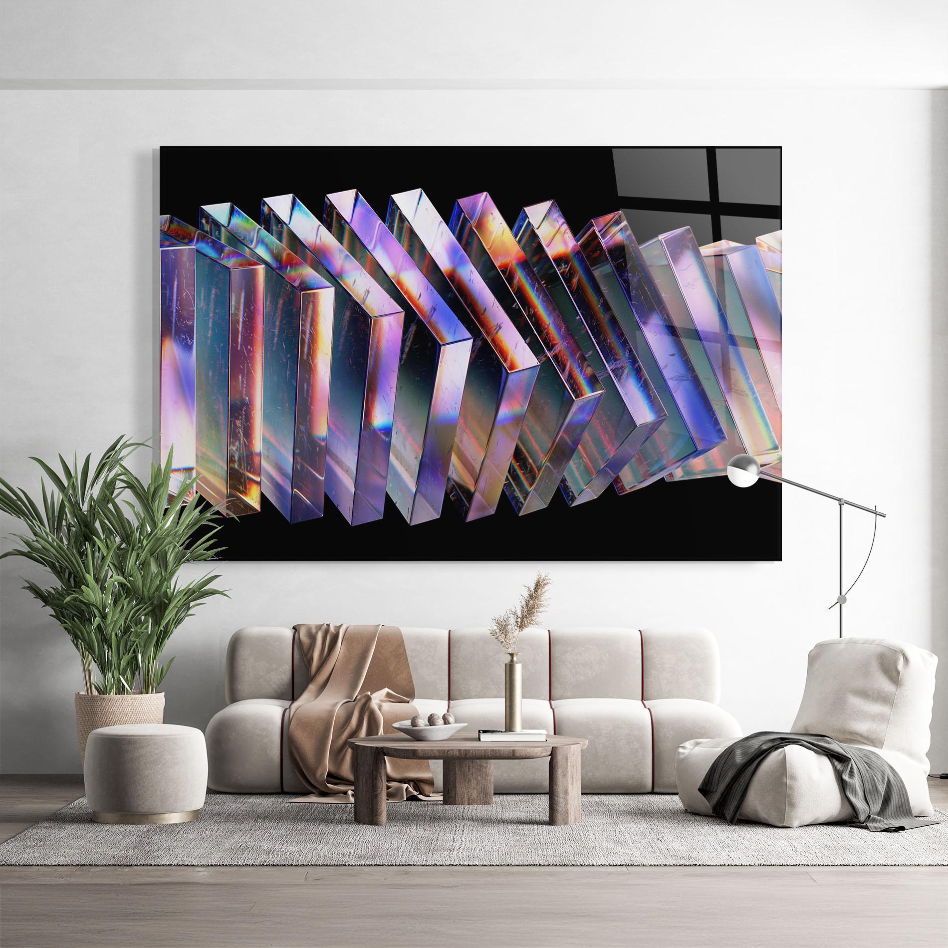 Tablou Sticla Square Glass Floating mockup 9