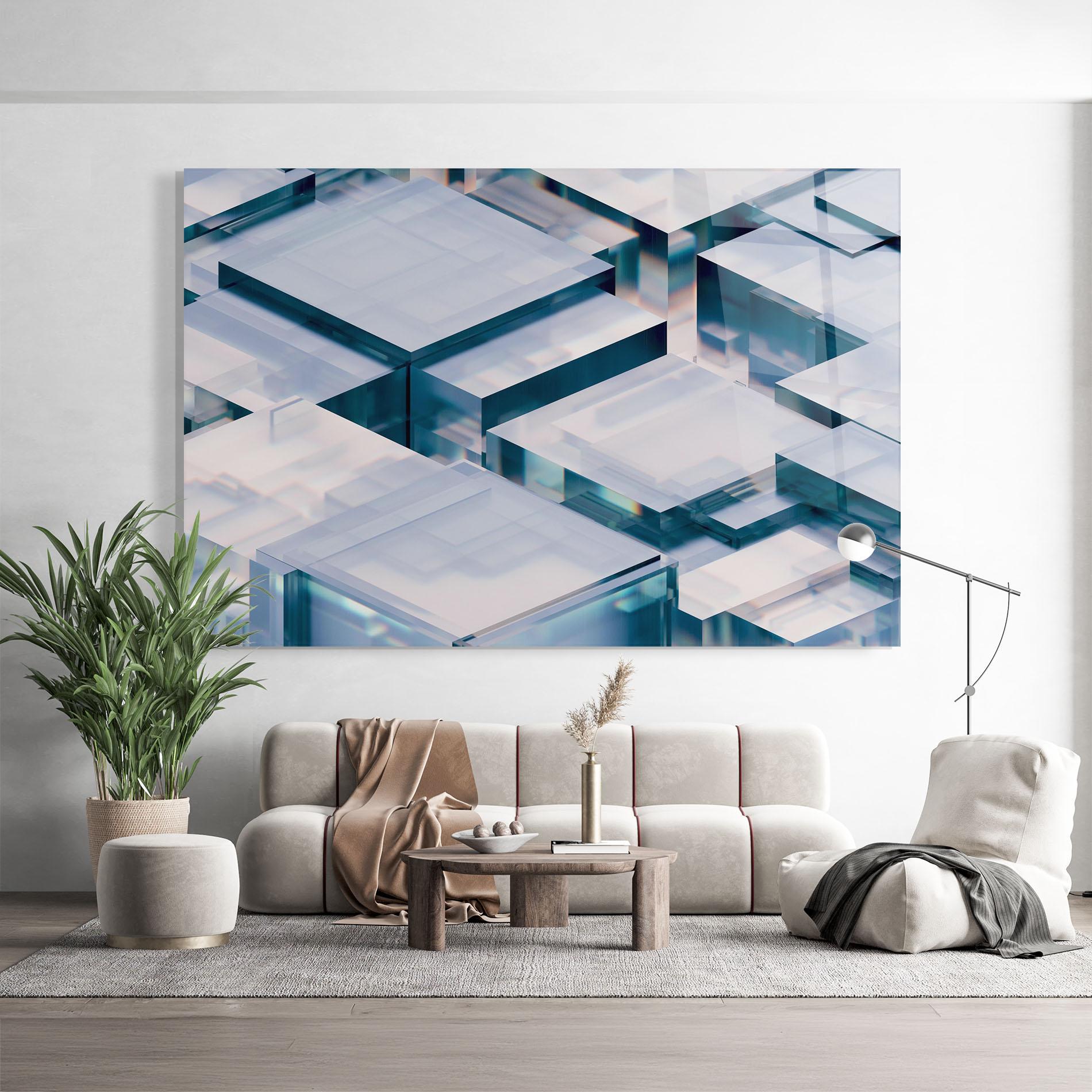 Tablou Sticla Square Glass mockup 9