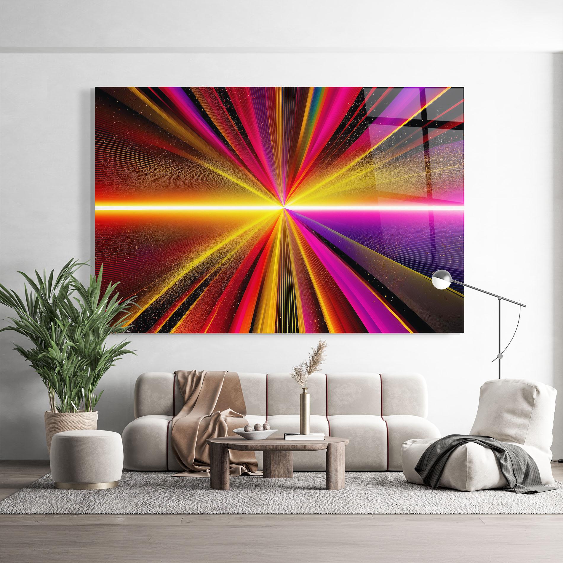 Tablou Sticla White Light Mix mockup 9