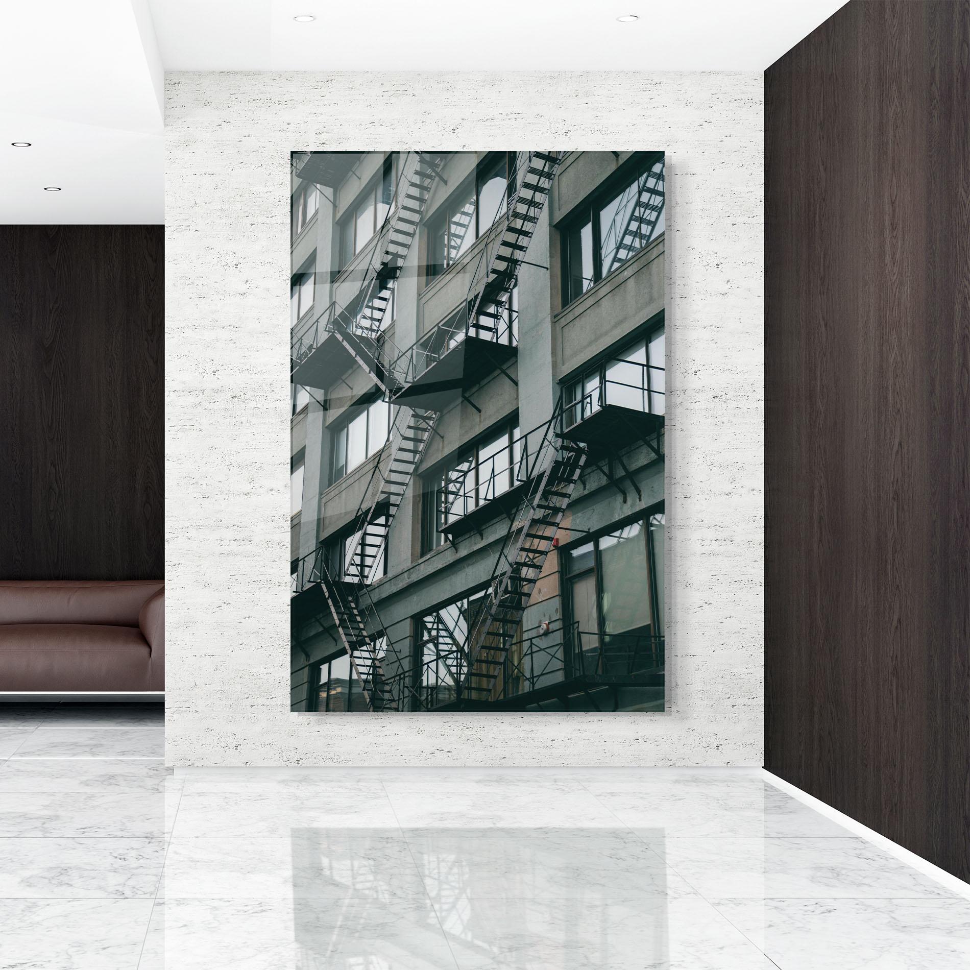 Tablou Sticla Building Stairs mockup 9