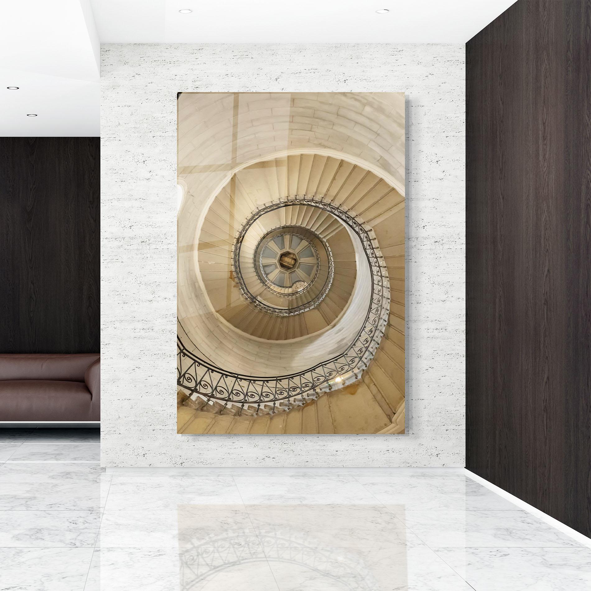 Tablou Sticla Cream Down Stairs mockup 9