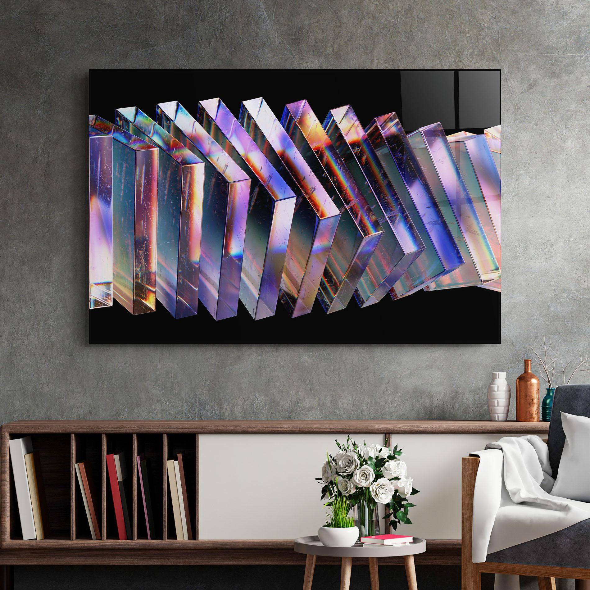 Tablou Sticla Square Glass Floating mockup 2