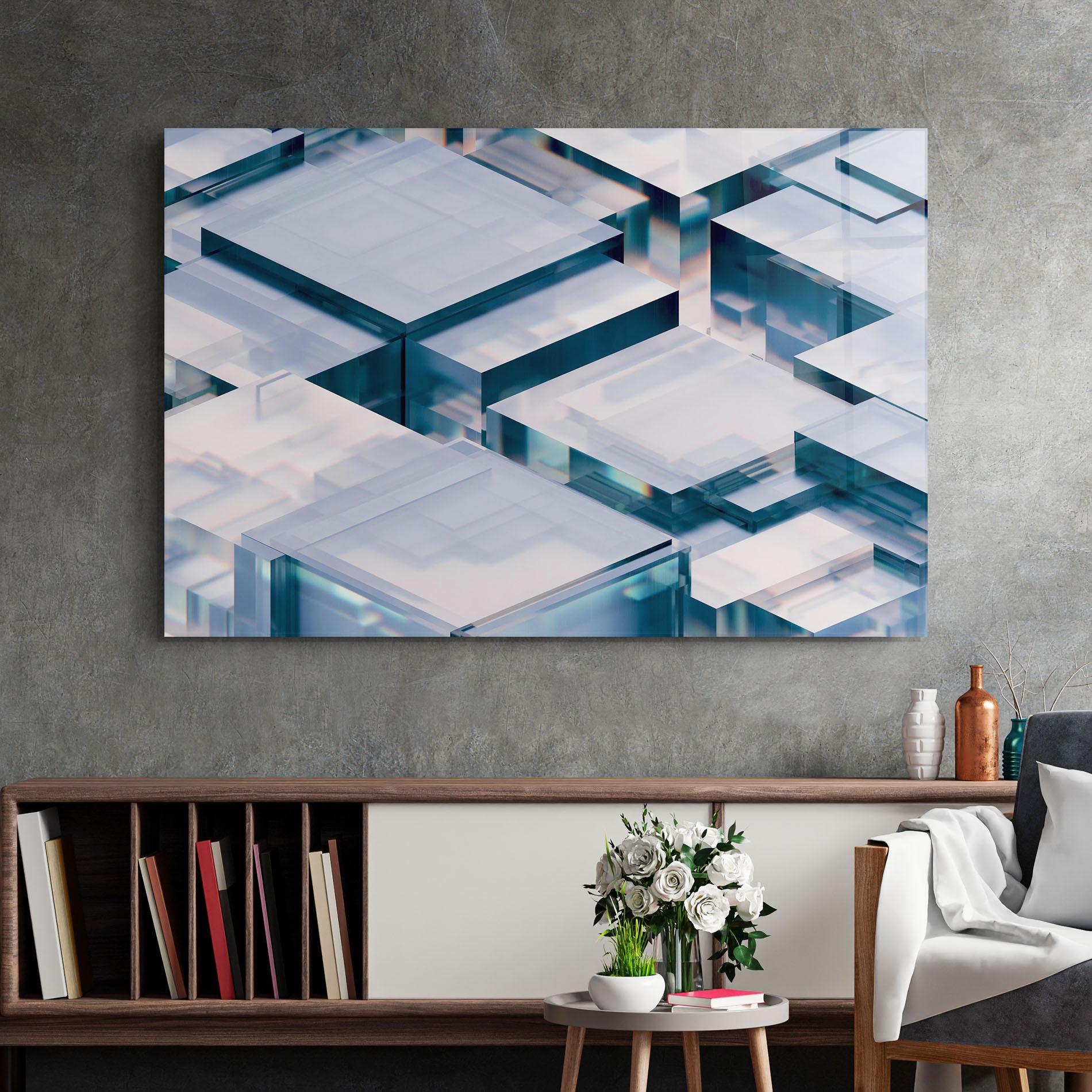 Tablou Sticla Square Glass mockup 2