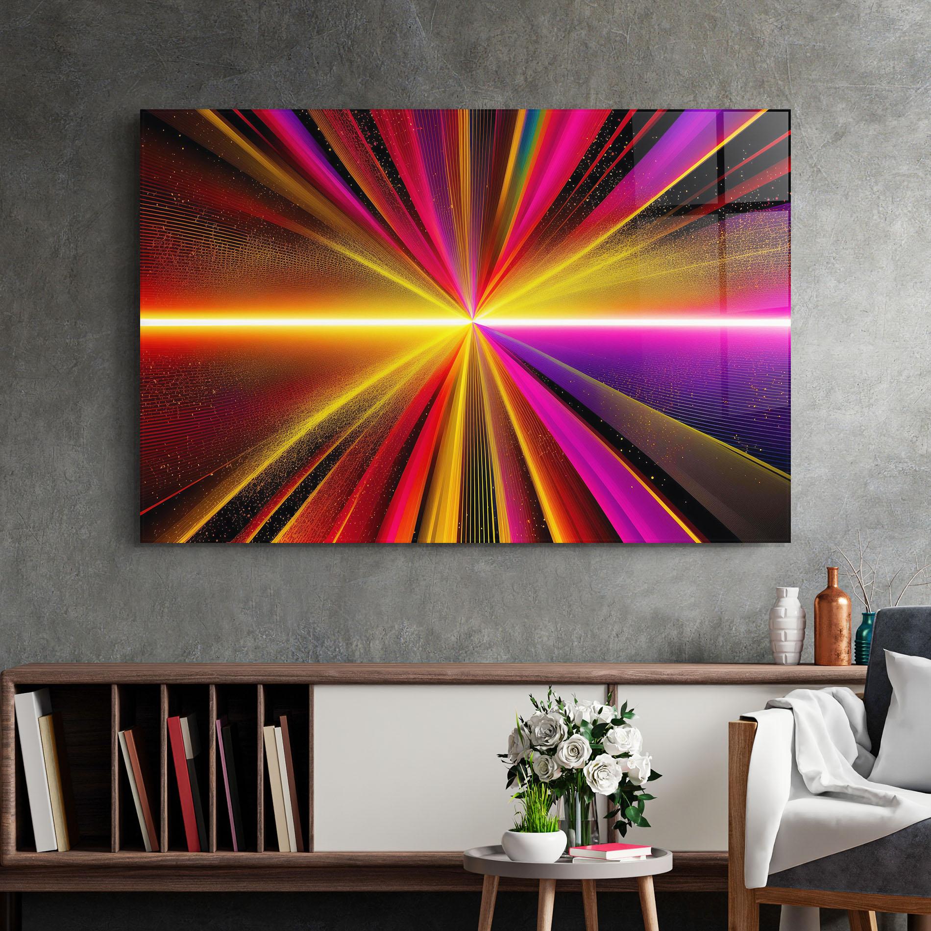 Tablou Sticla White Light Mix mockup 2