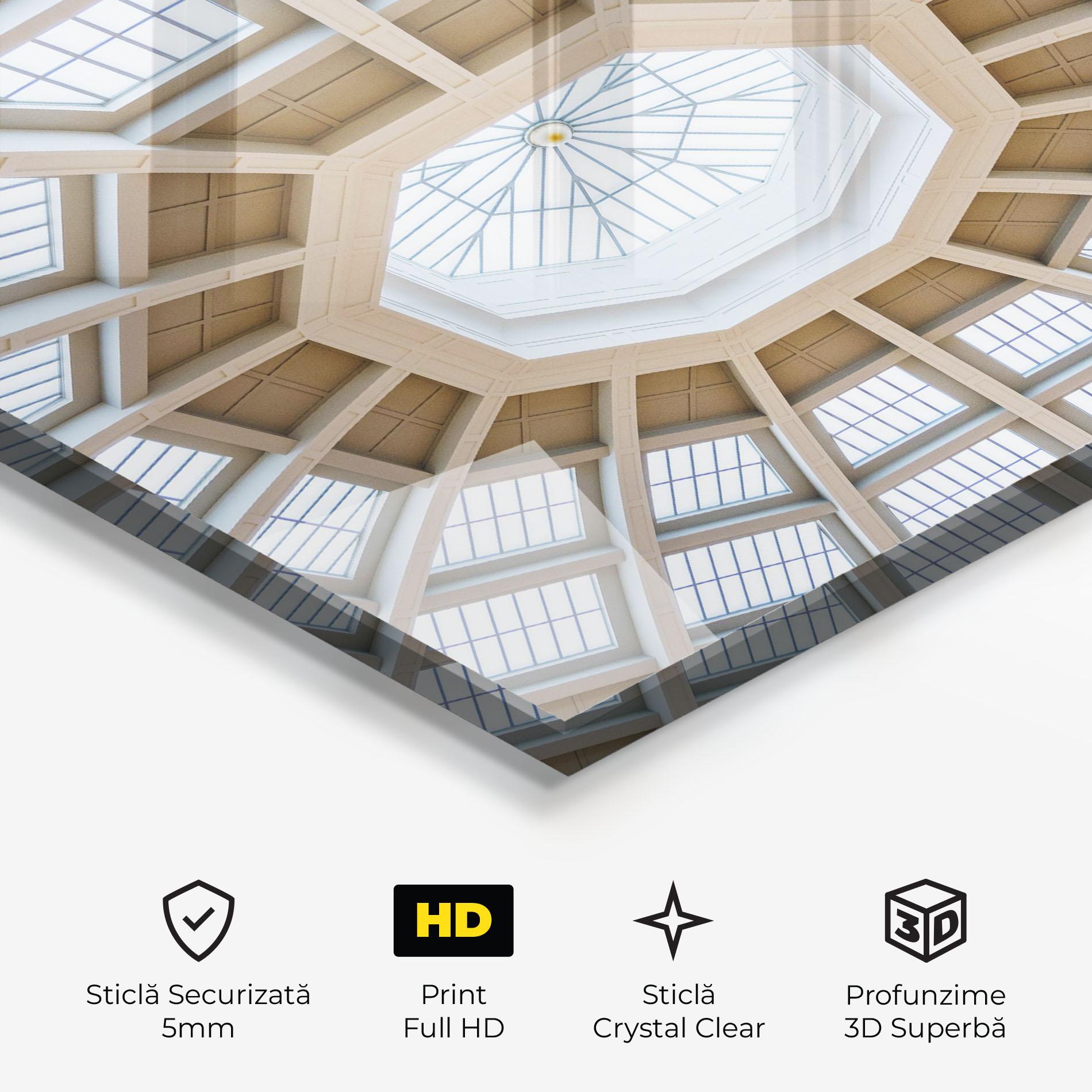 Tablou Sticla Ceiling Dome mockup 3