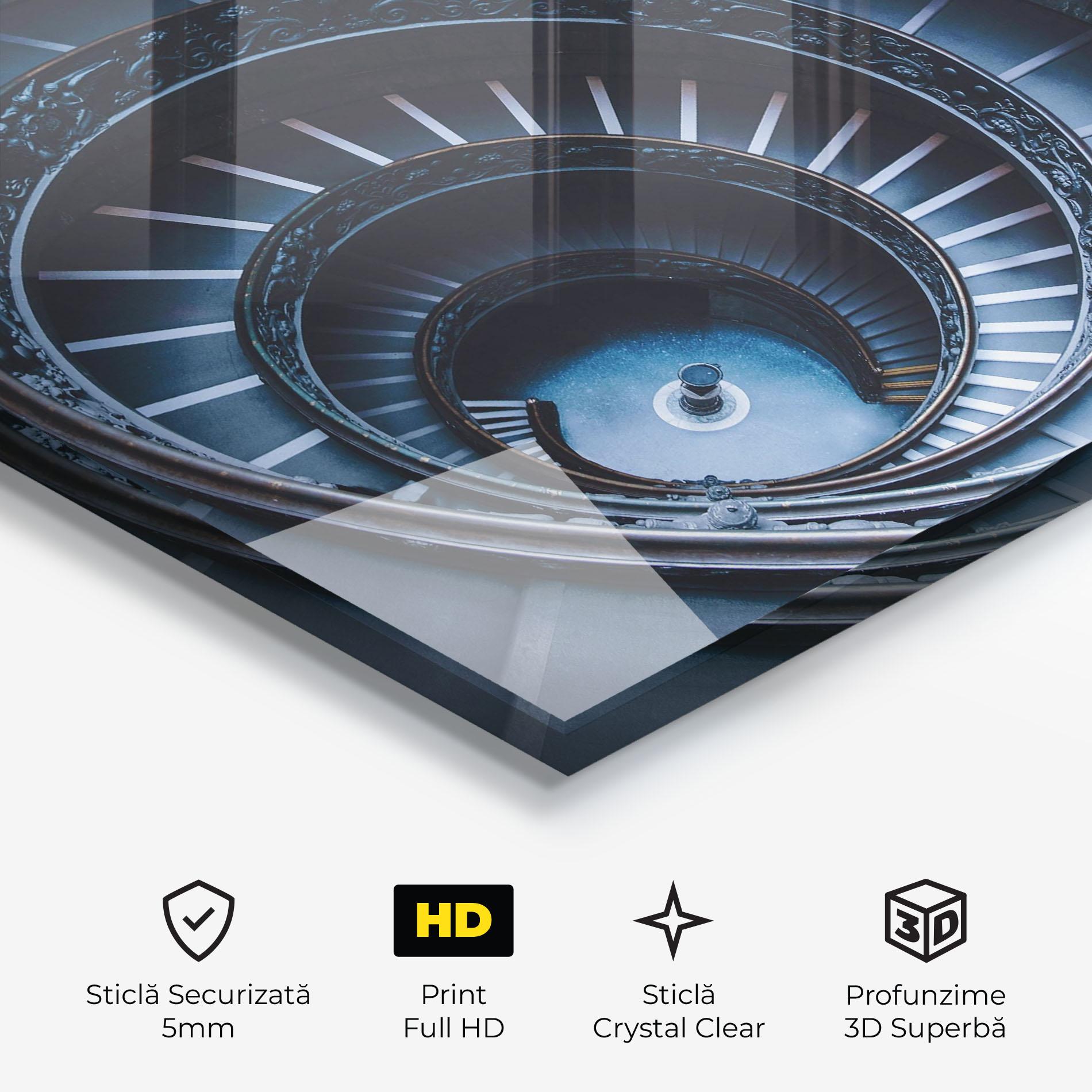 Tablou Sticla Spiral Museum mockup 3