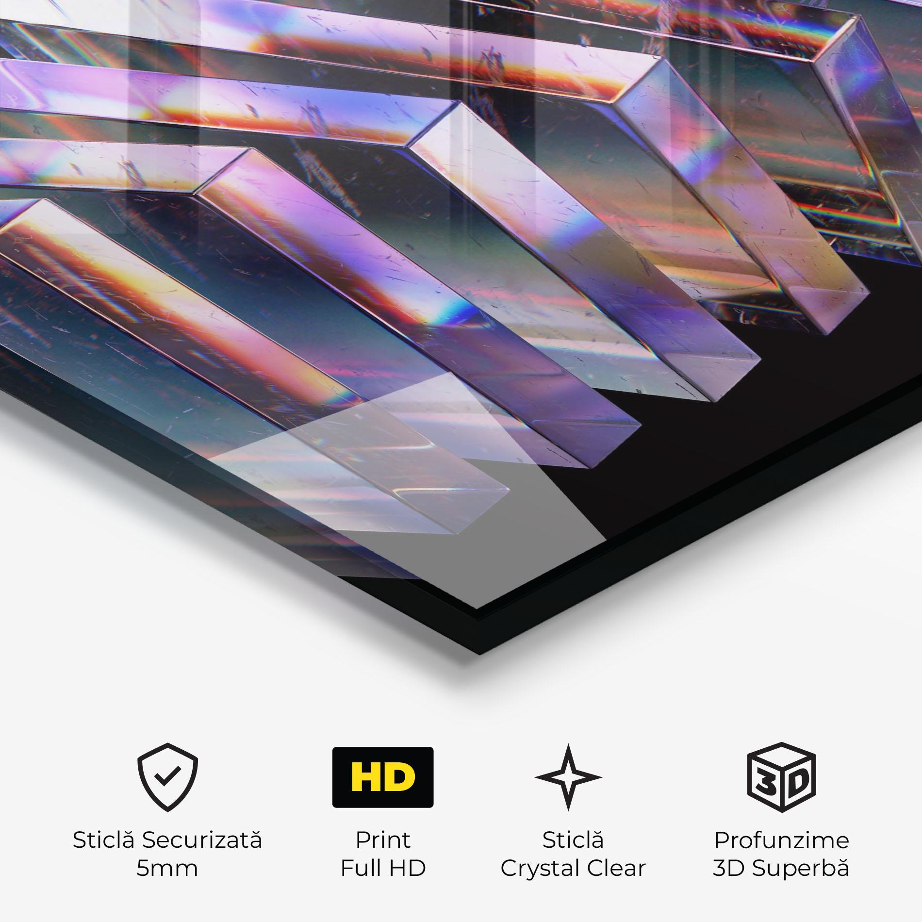 Tablou Sticla Square Glass Floating mockup 3