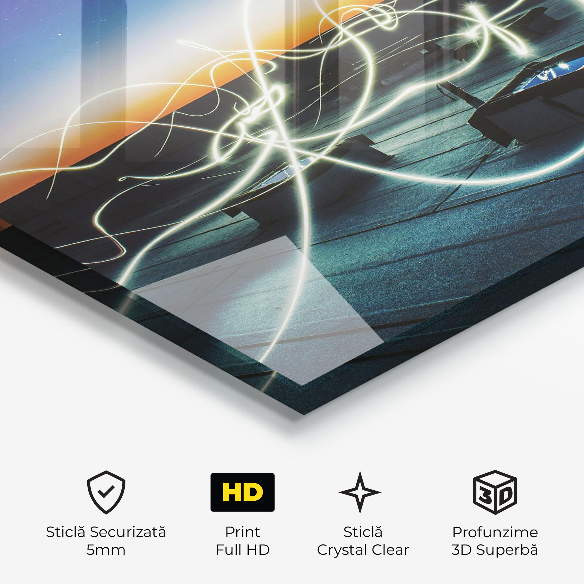 Tablou Sticla White Light Floating mockup 3