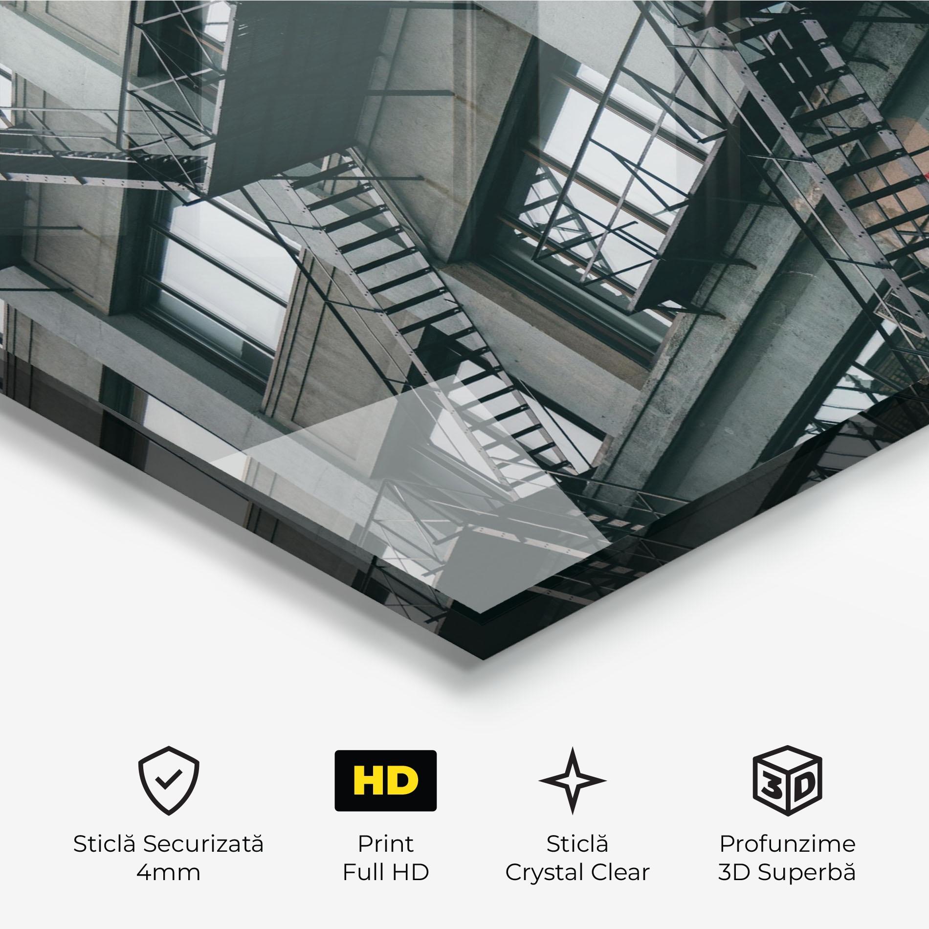 Tablou Sticla Building Stairs mockup 3