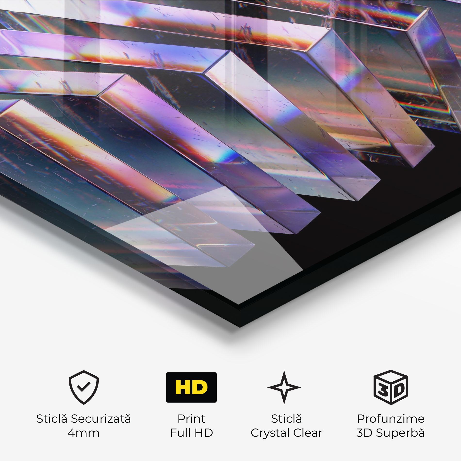 Tablou Sticla Square Glass Floating mockup 3