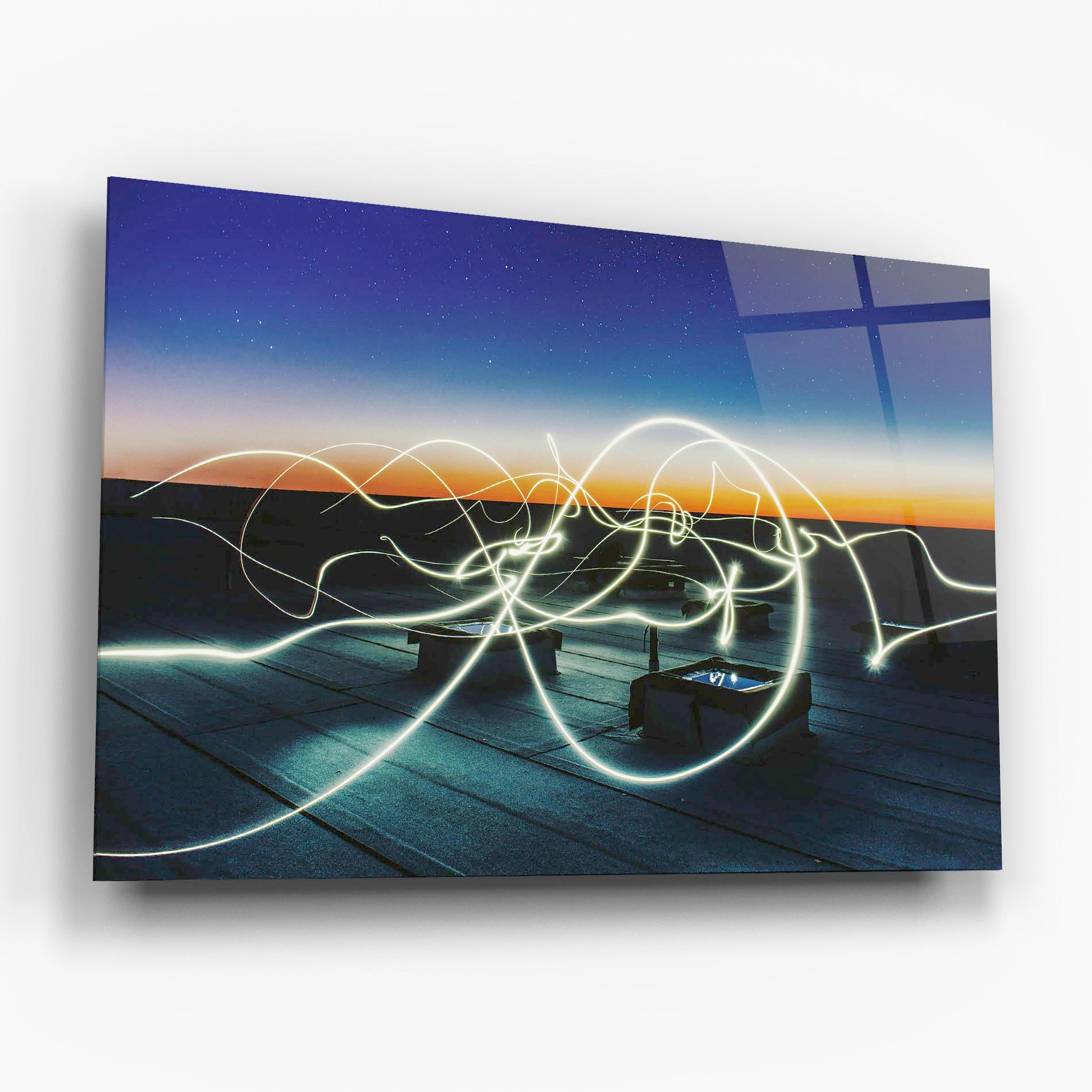 Tablou Sticla White Light Floating mockup 6