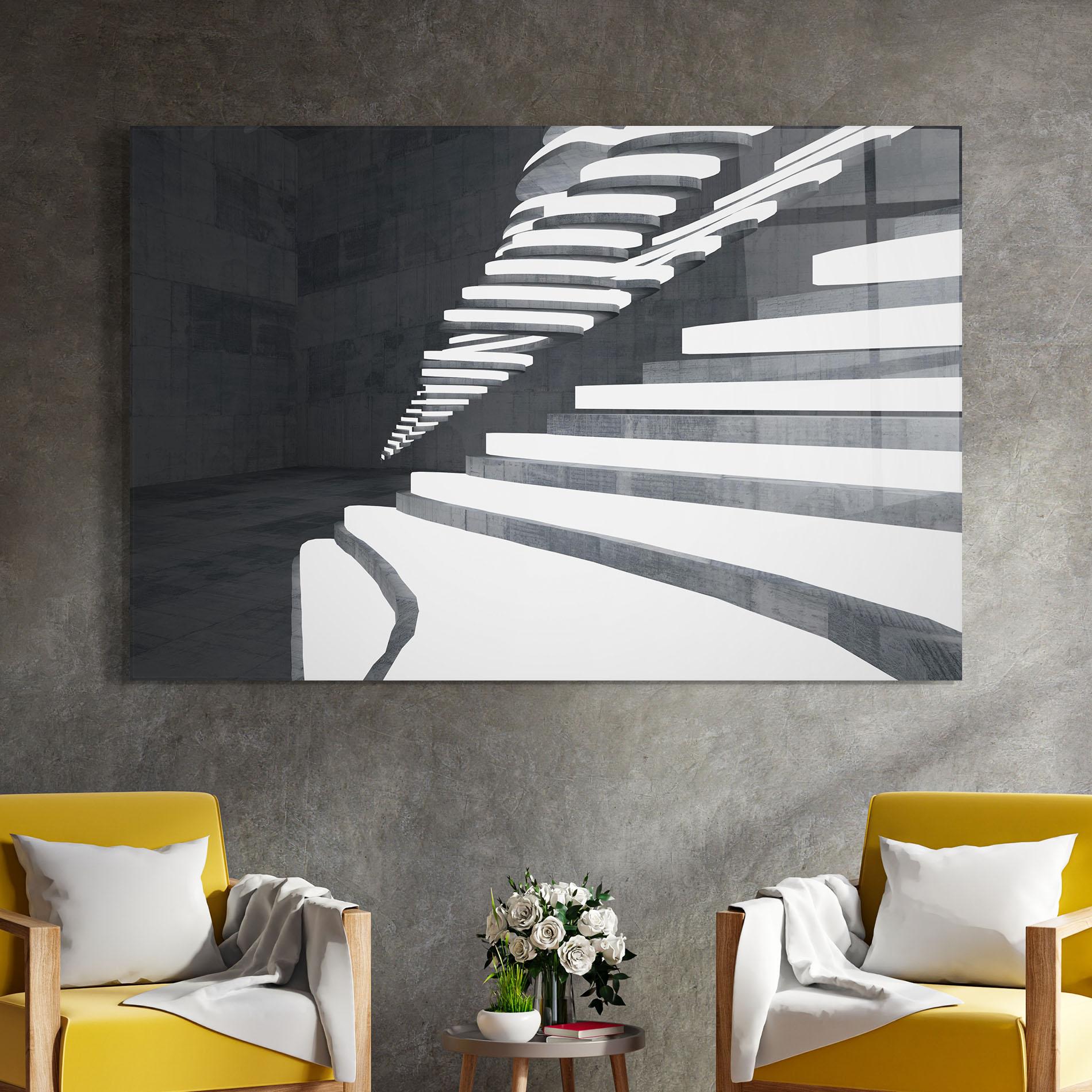 Tablou Sticla Concrete Architecture mockup 4