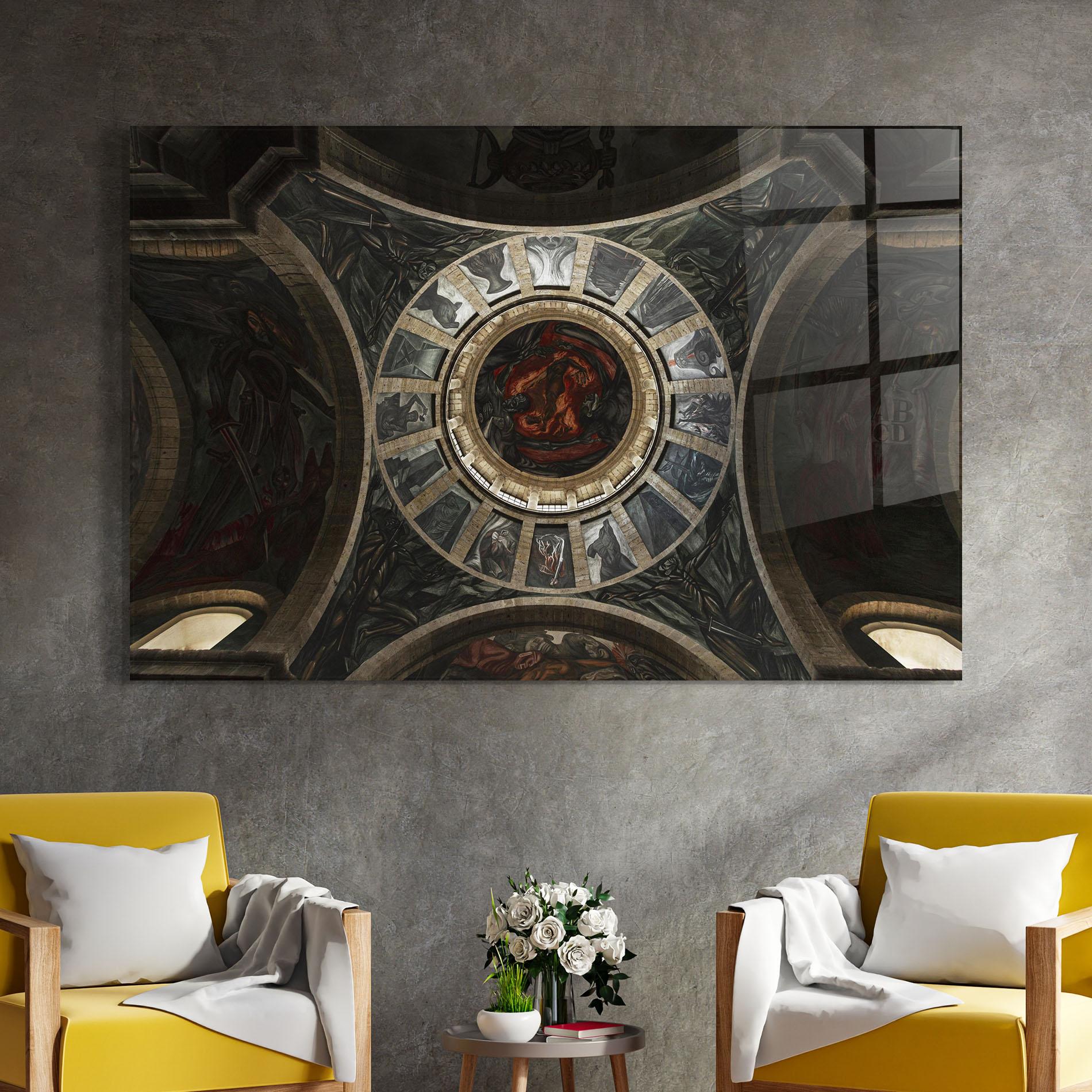 Tablou Sticla Mexico Architecture mockup 4