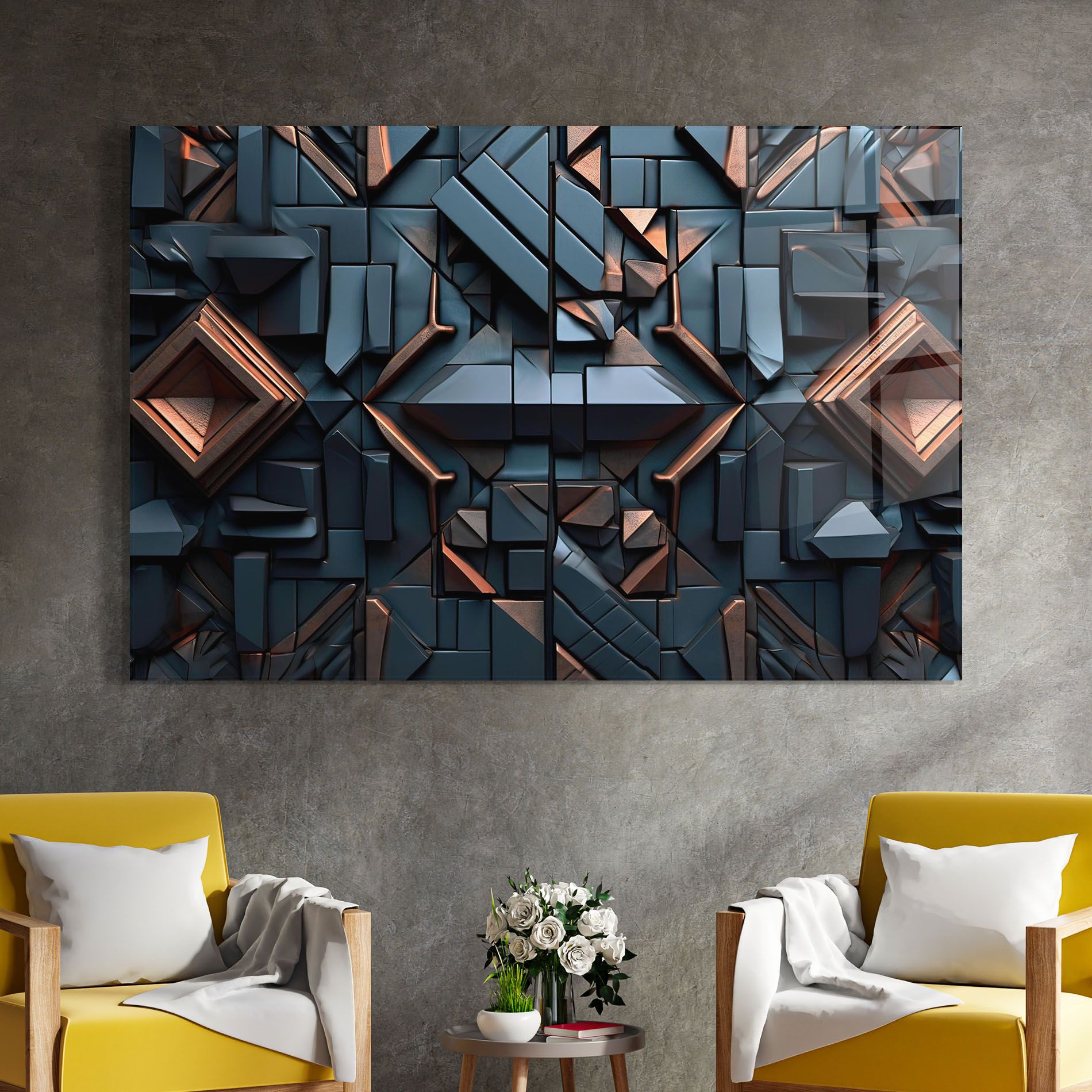 Orange Rhombus mockup 4