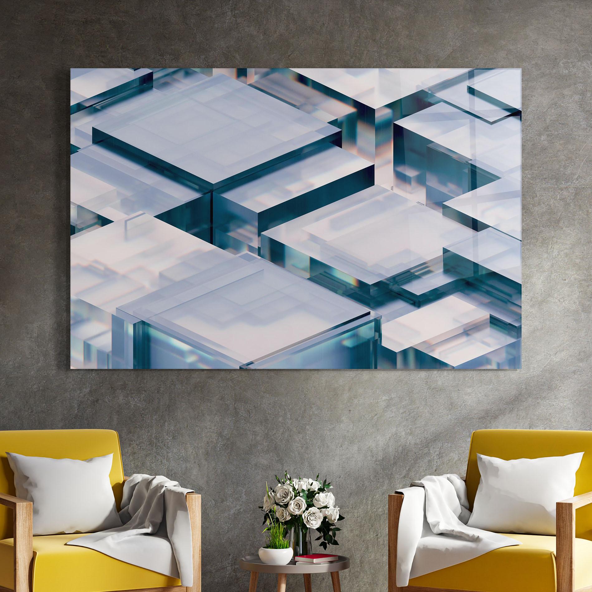 Tablou Sticla Square Glass mockup 4