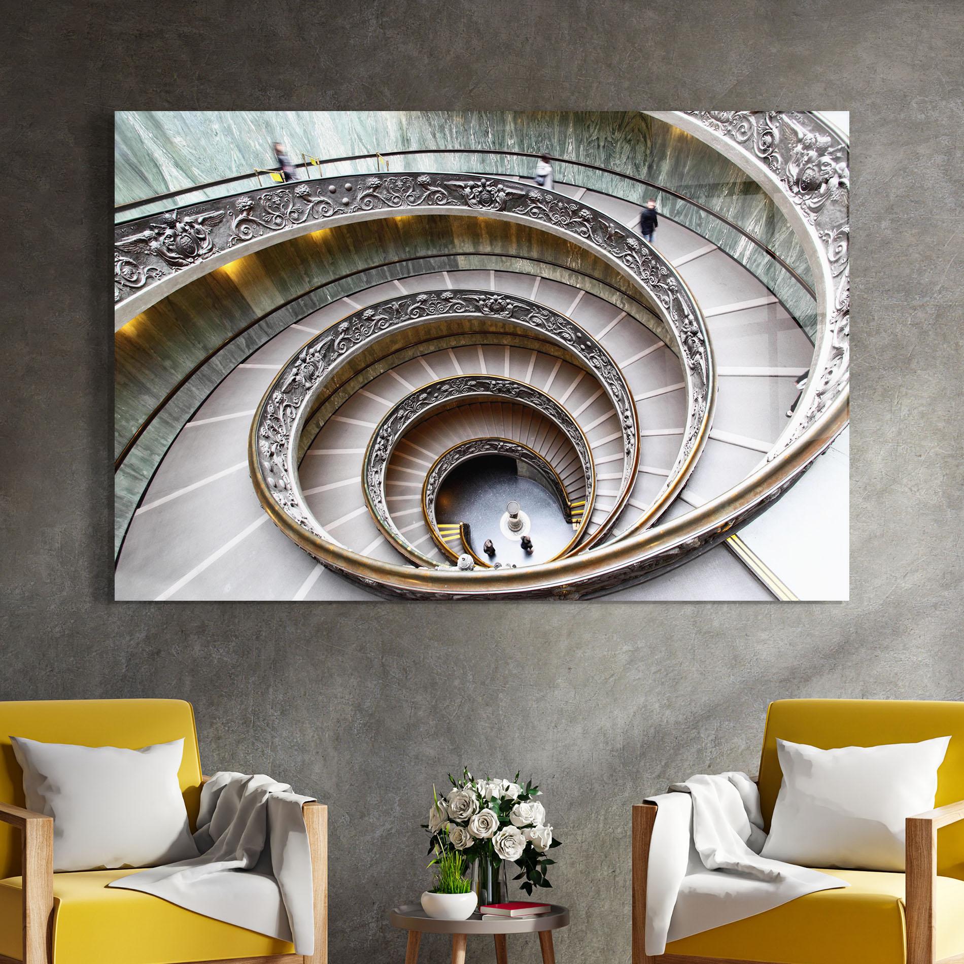 Tablou Sticla Vatican Museum mockup 4