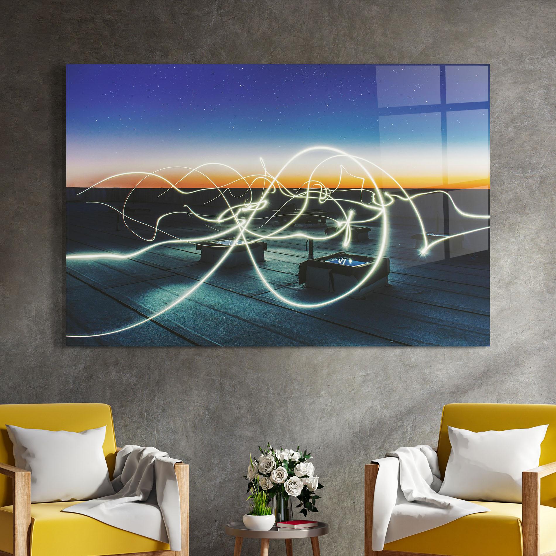 Tablou Sticla White Light Floating mockup 4