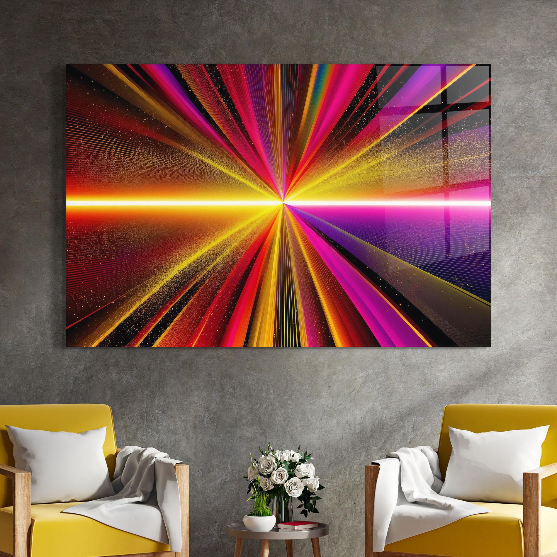 Tablou Sticla White Light Mix mockup 4