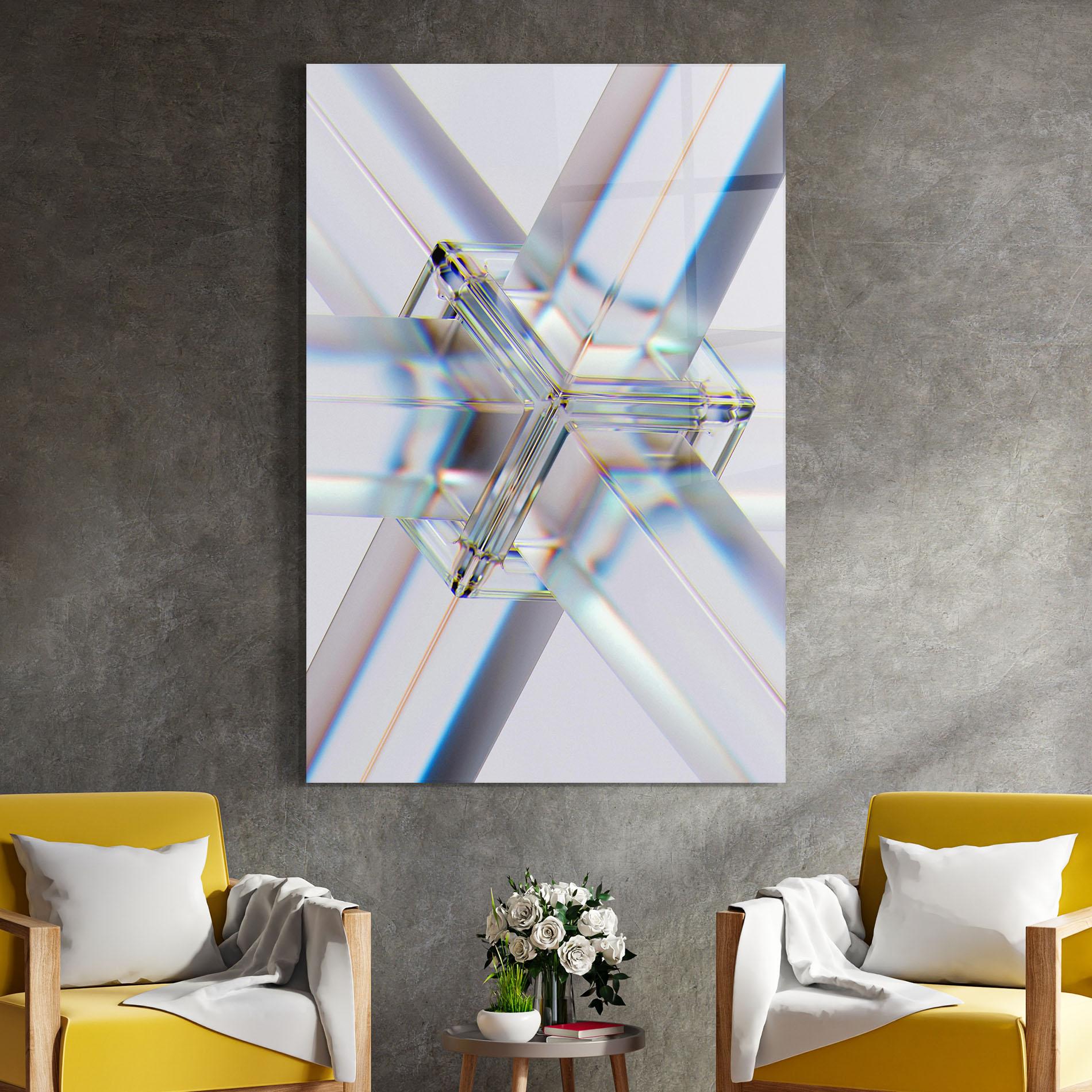 Tablou Sticla Glass Shape mockup 4