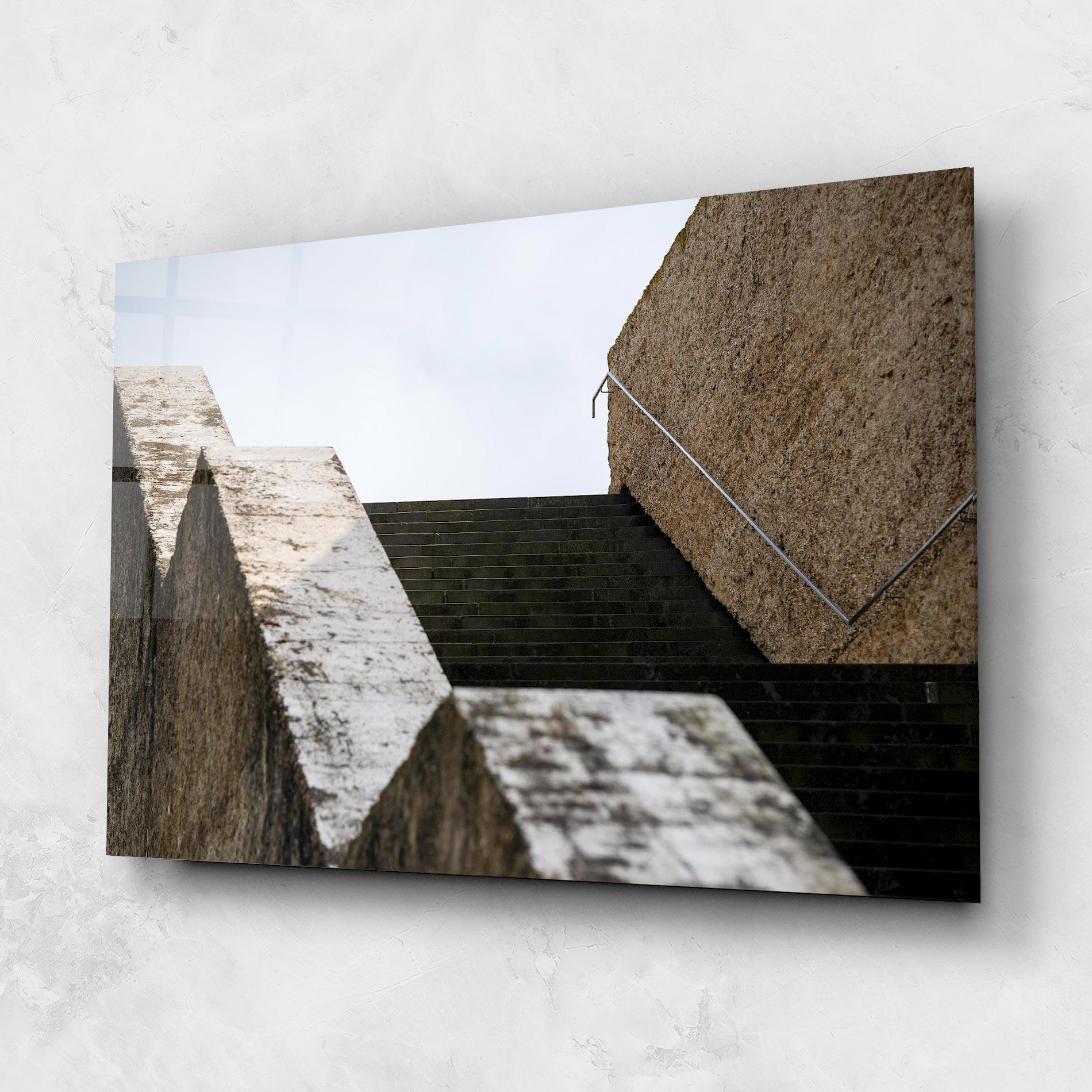 Tablou Sticla Black Stairs mockup 1