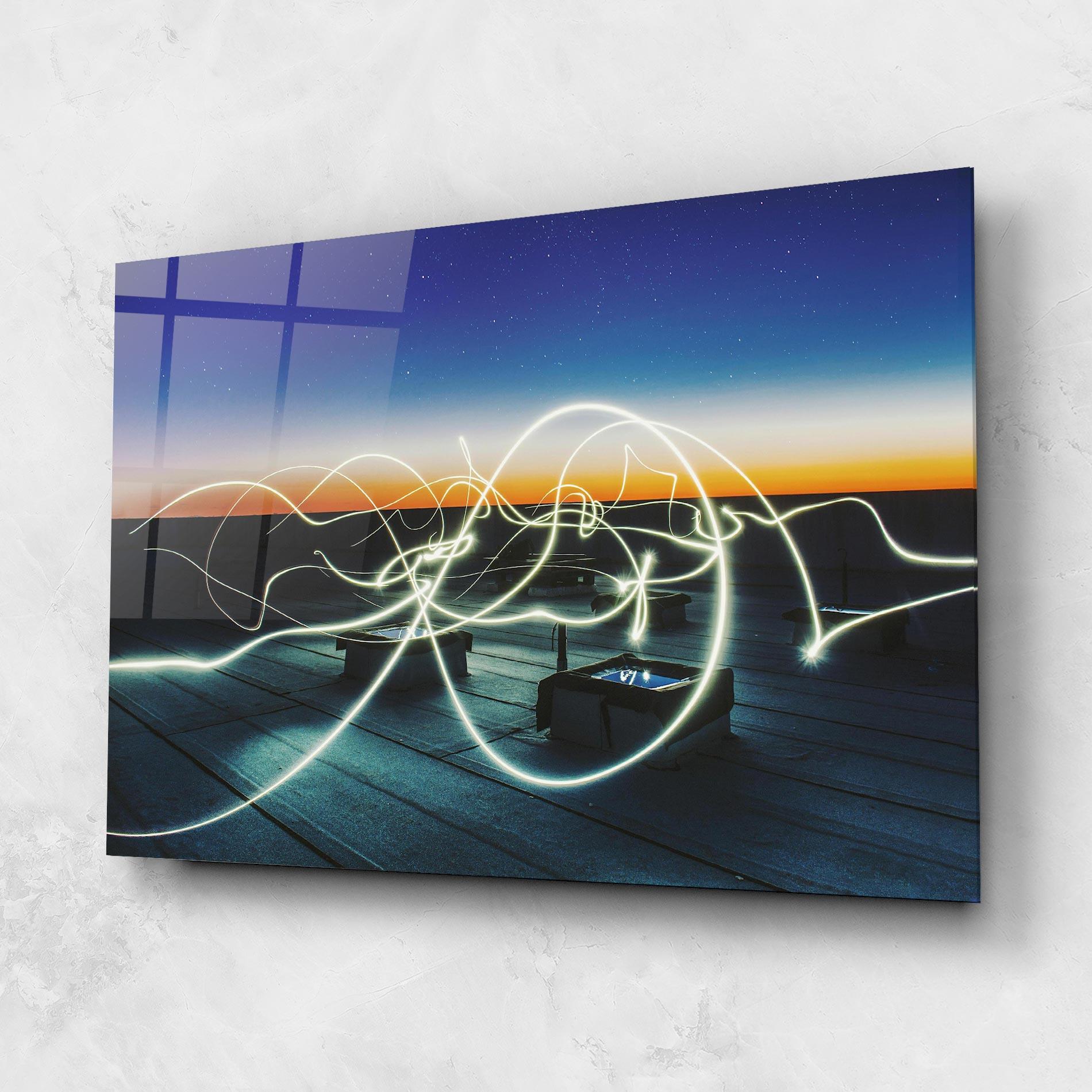 Tablou Sticla White Light Floating mockup 1