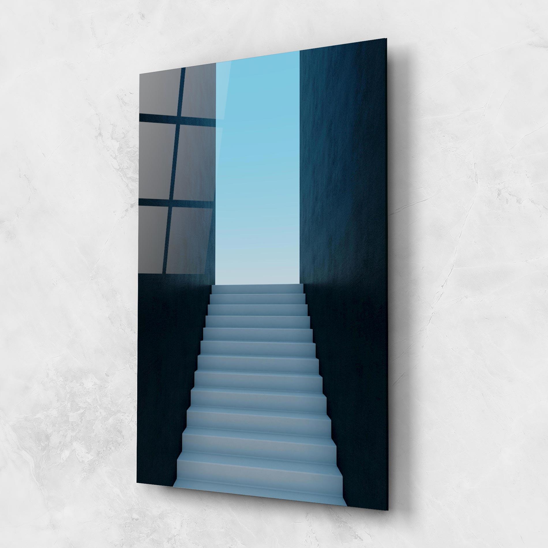 Tablou Sticla Forward Stairs mockup 1