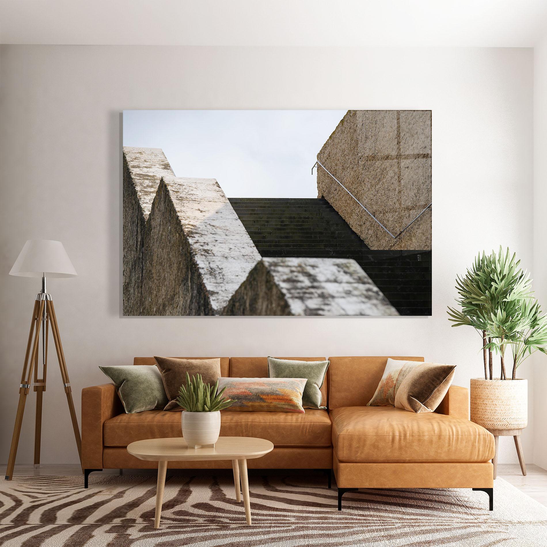 Tablou Sticla Black Stairs mockup 7