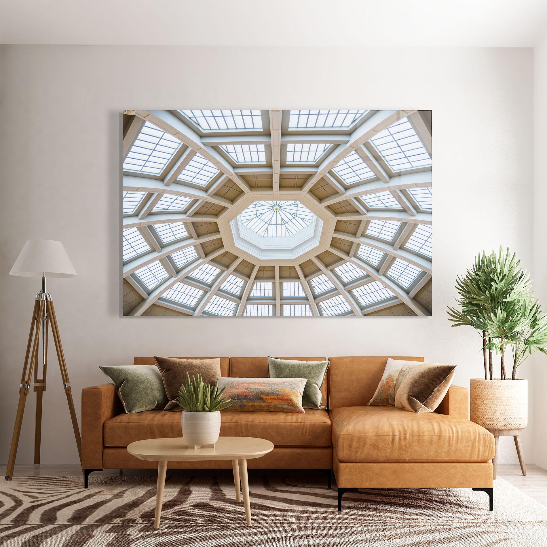 Tablou Sticla Ceiling Dome mockup 7