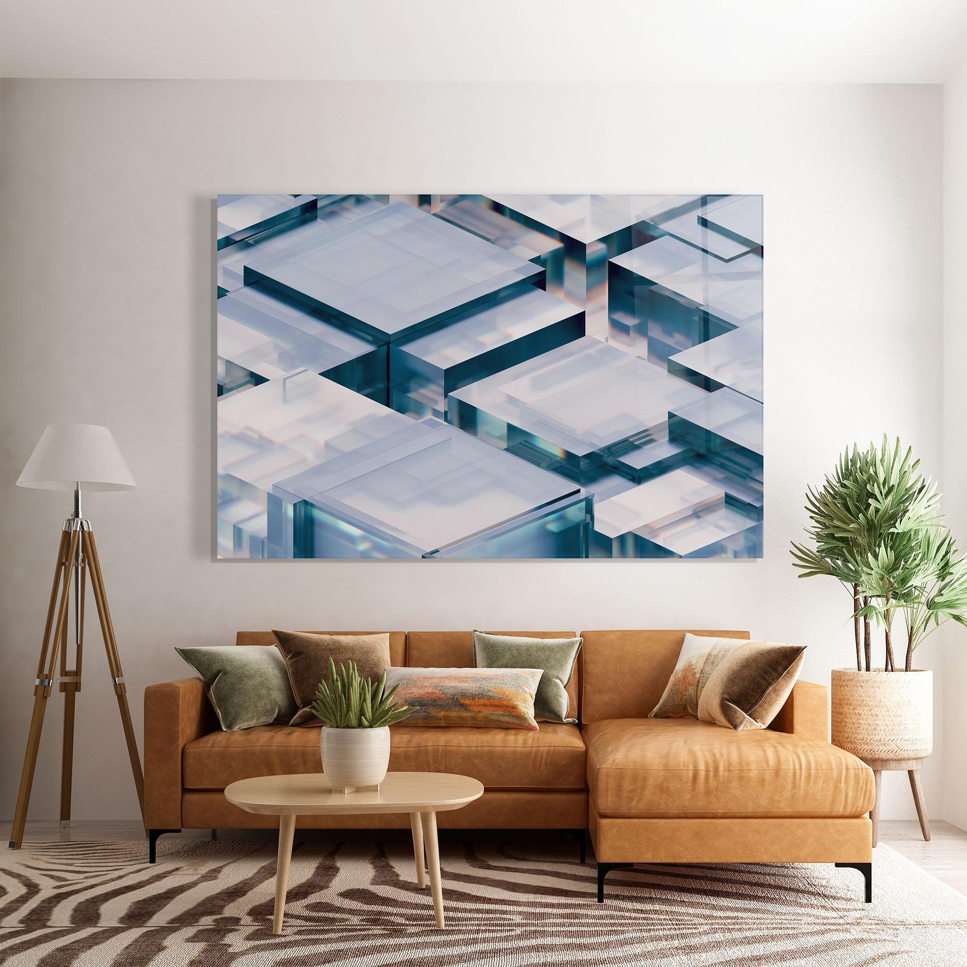 Tablou Sticla Square Glass mockup 7